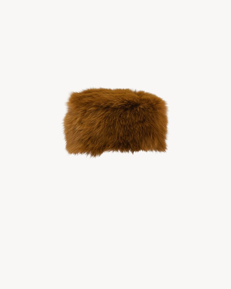 chapéu pillbox em shearling