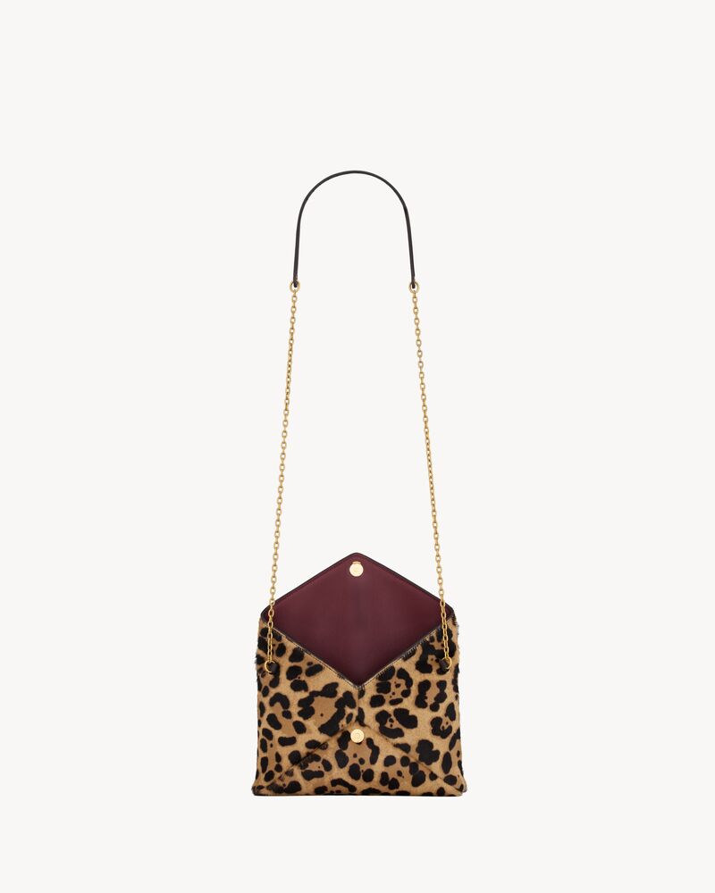 CASSANDRE small chain pouch in pony hair leather