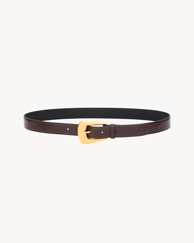 FOLK buckle belt in smooth leather