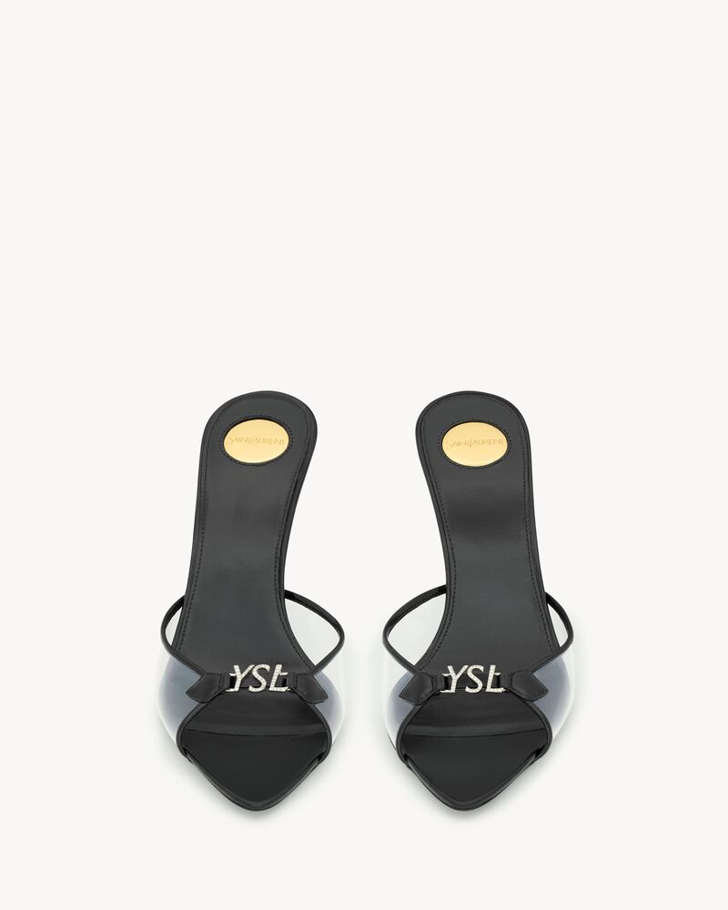 JERRY mules in TPU and rhinestones