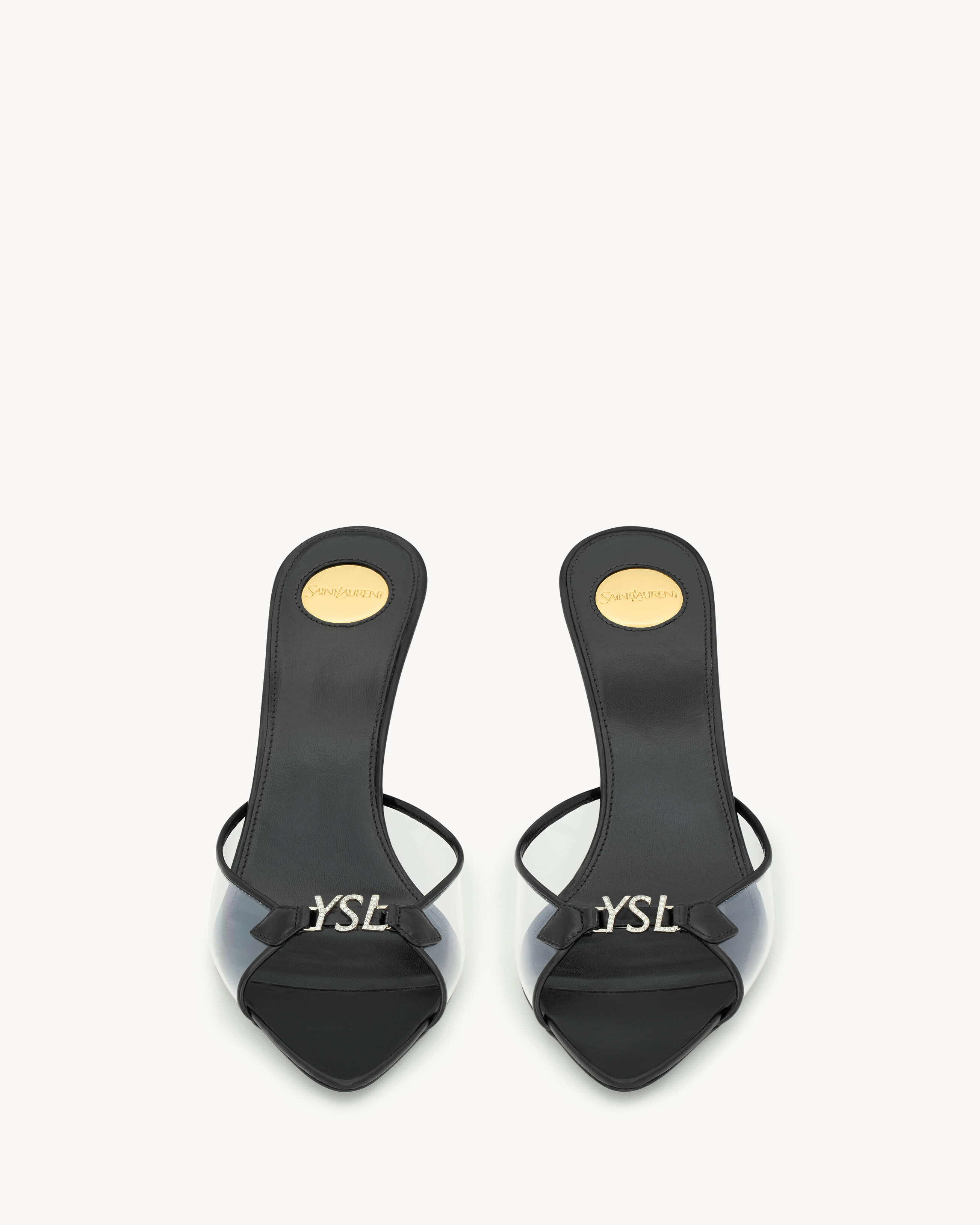 JERRY mules in TPU and rhinestones