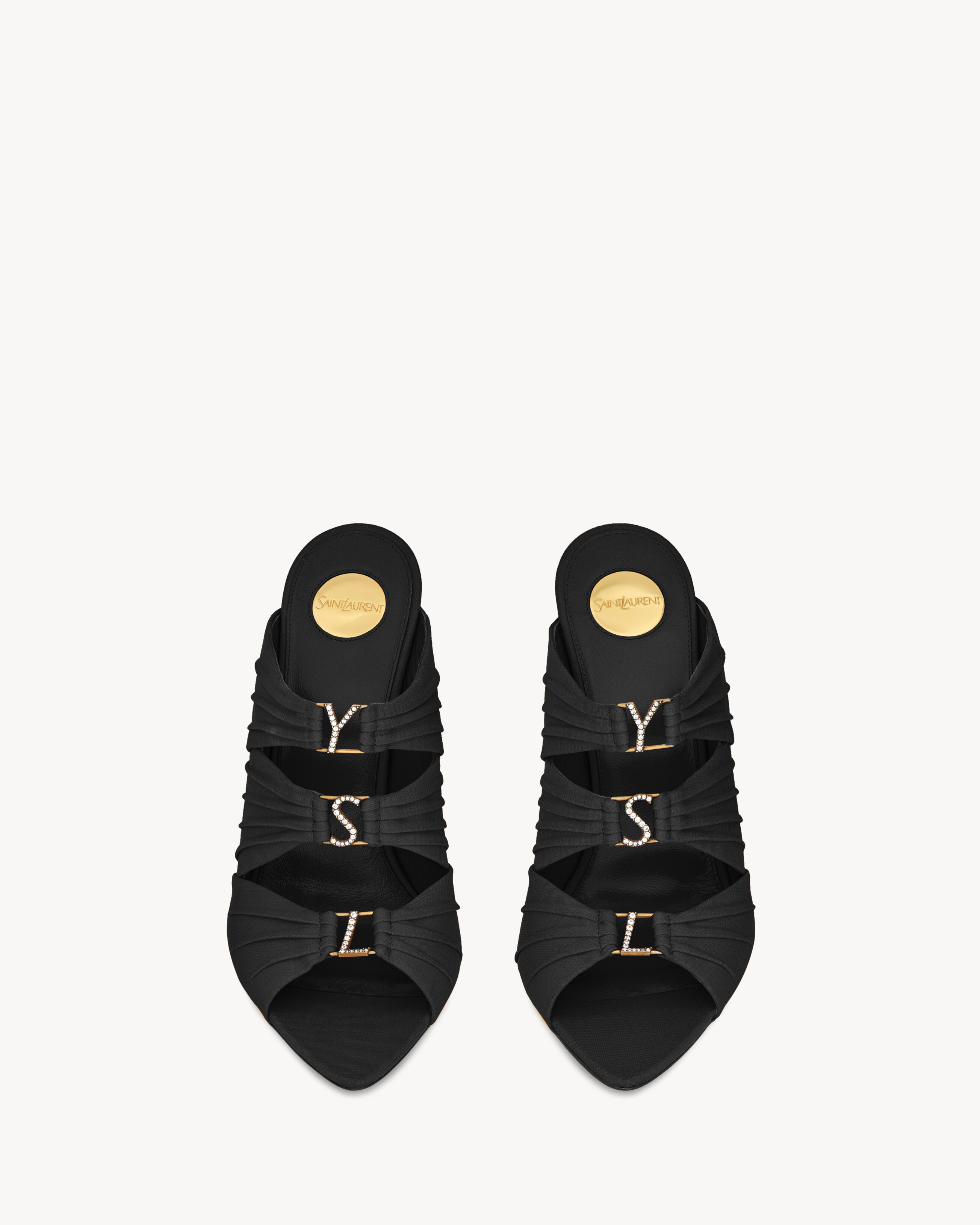 EMILIE mules in satin crepe