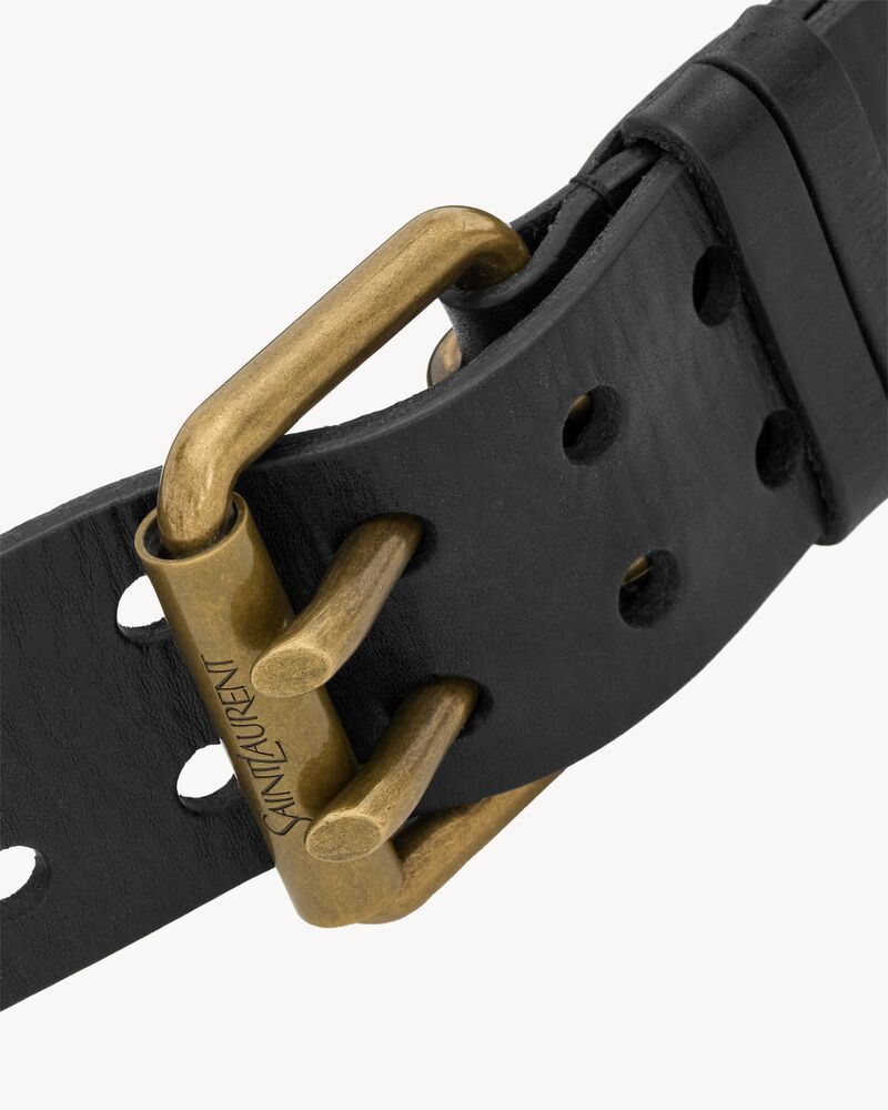 MOTORCYCLE wide belt in leather