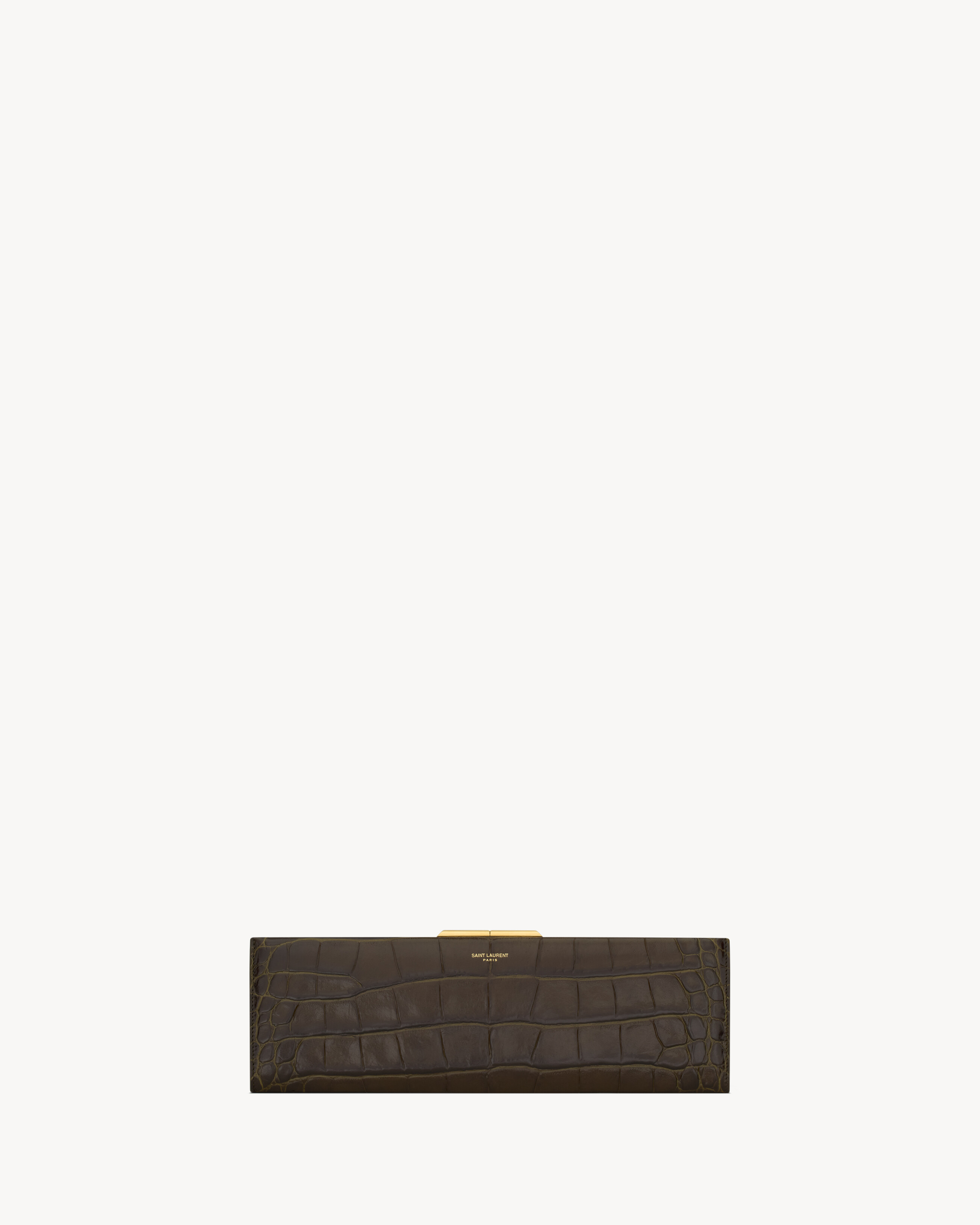 MIDNIGHT large clutch in alligator