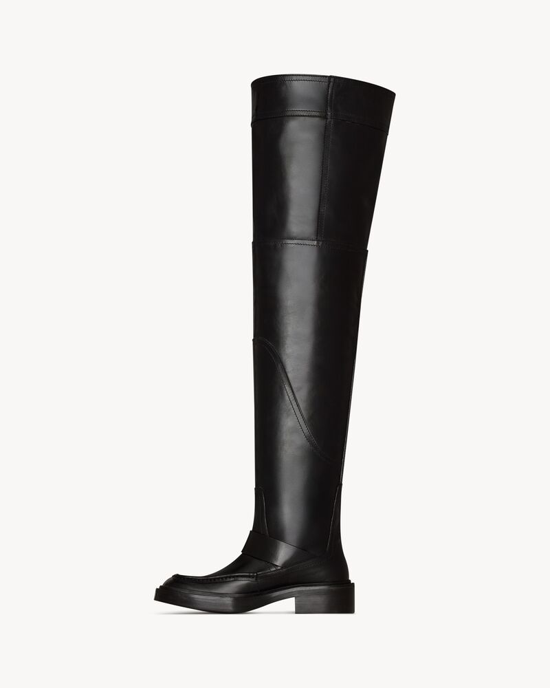JOE over-the-knee boots in smooth leather