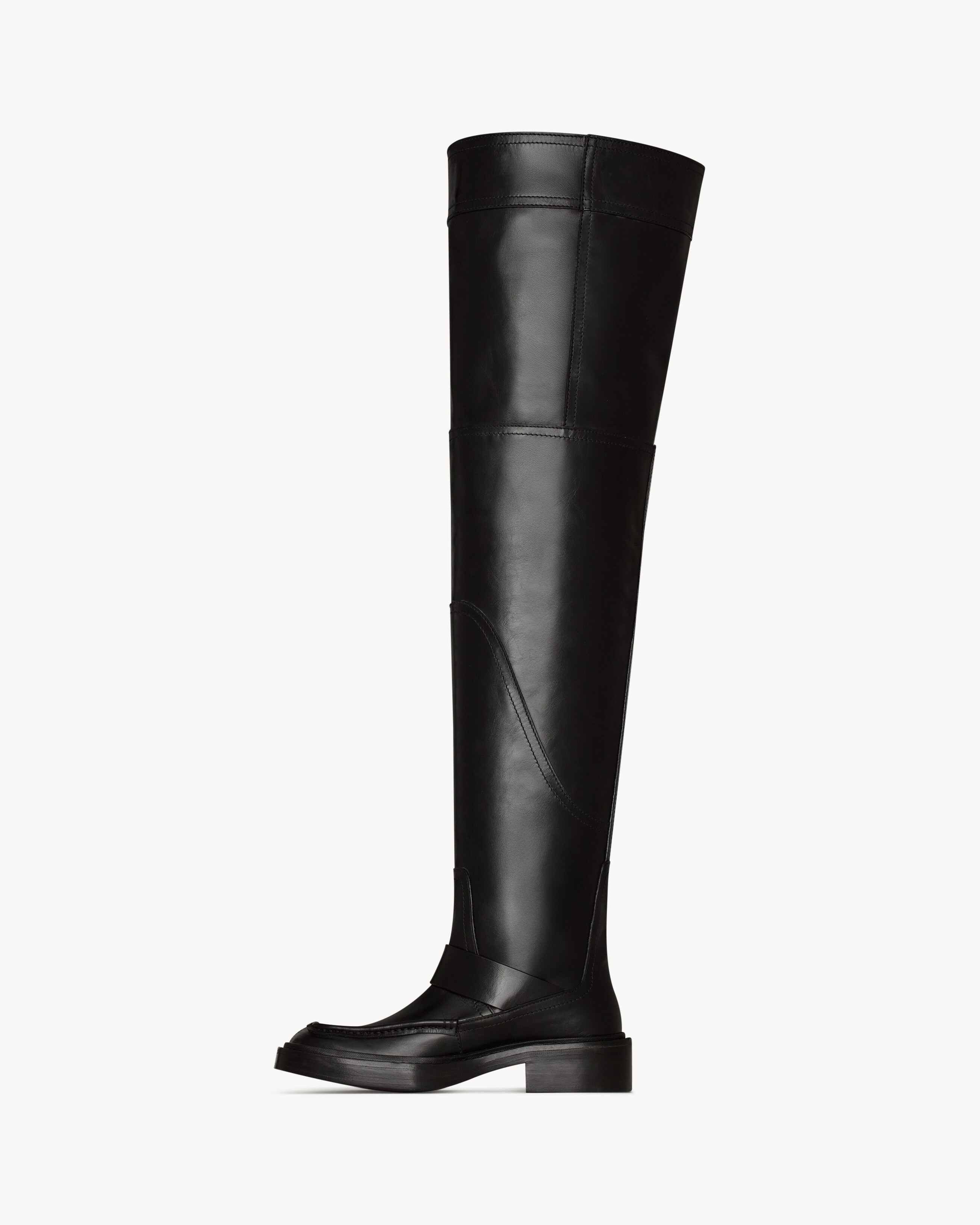 JOE over-the-knee boots in smooth leather