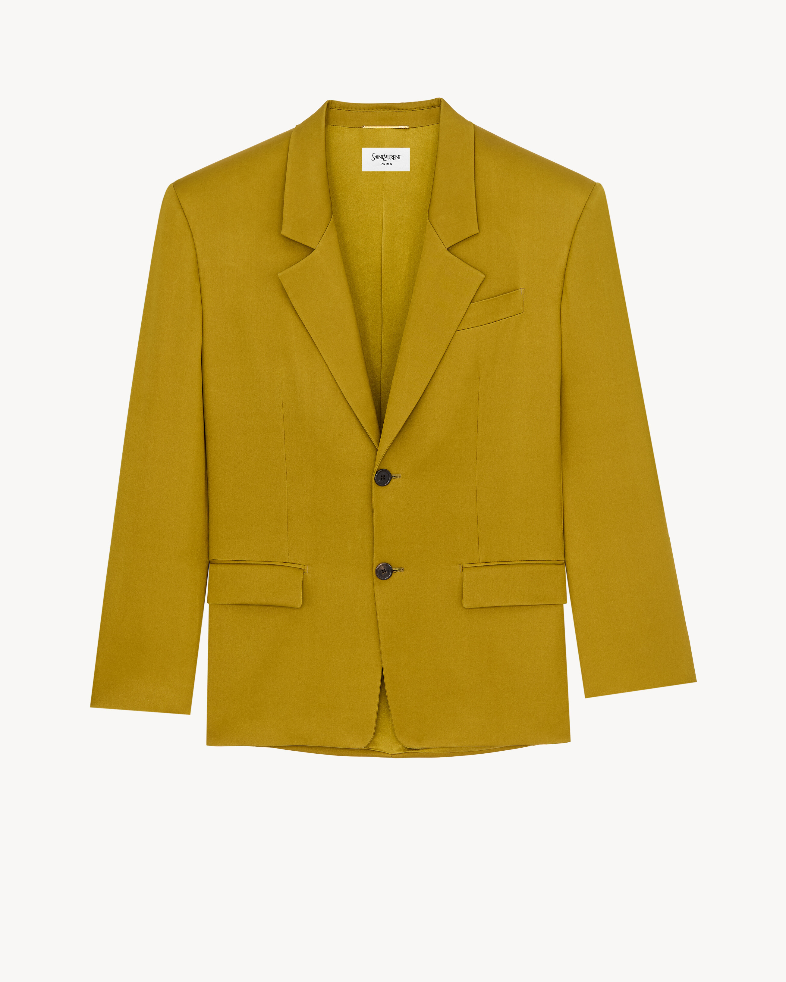 single-breasted jacket in silk