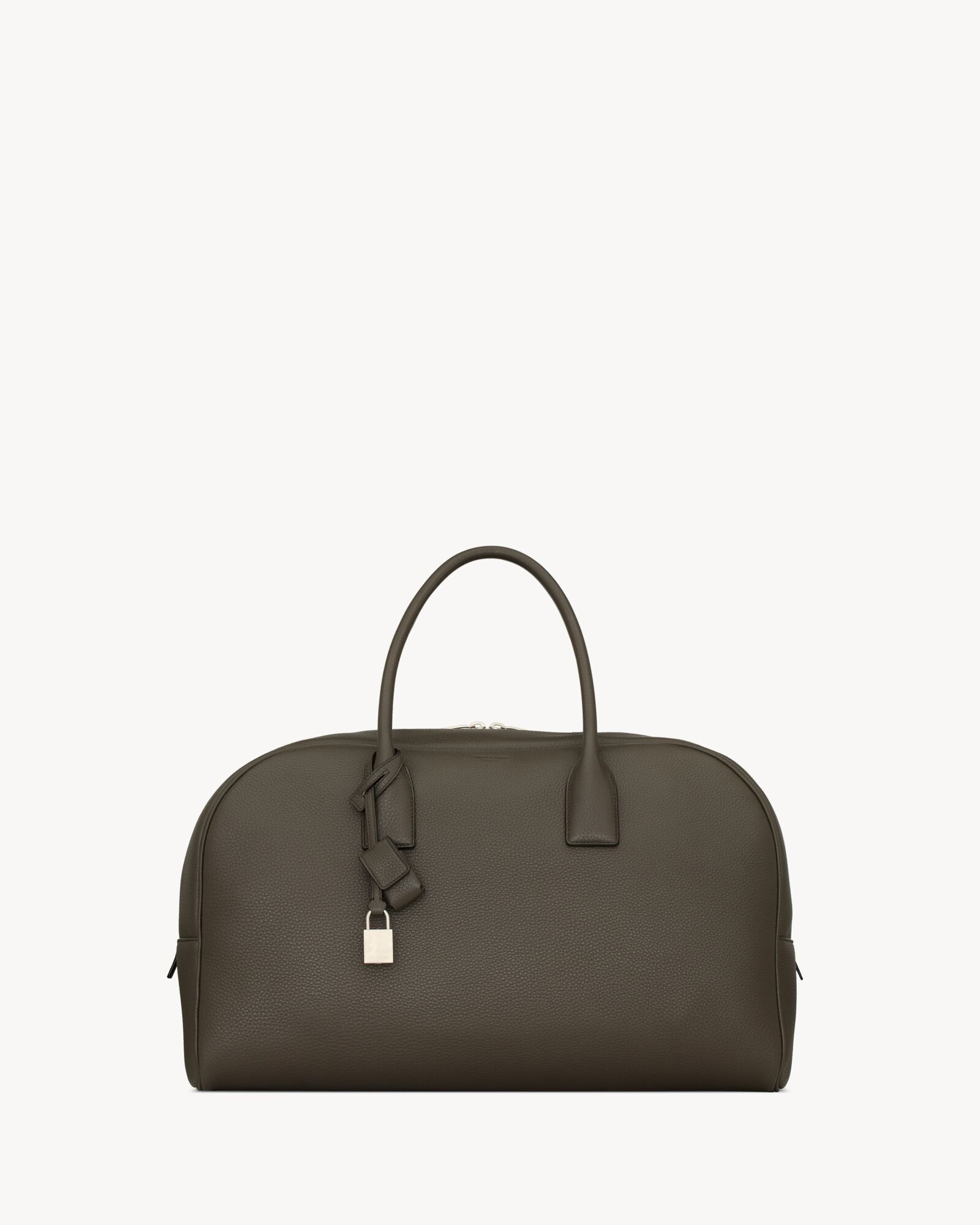 medium BOWLING duffle in grained leather with Strap — 862256AAGAD3212