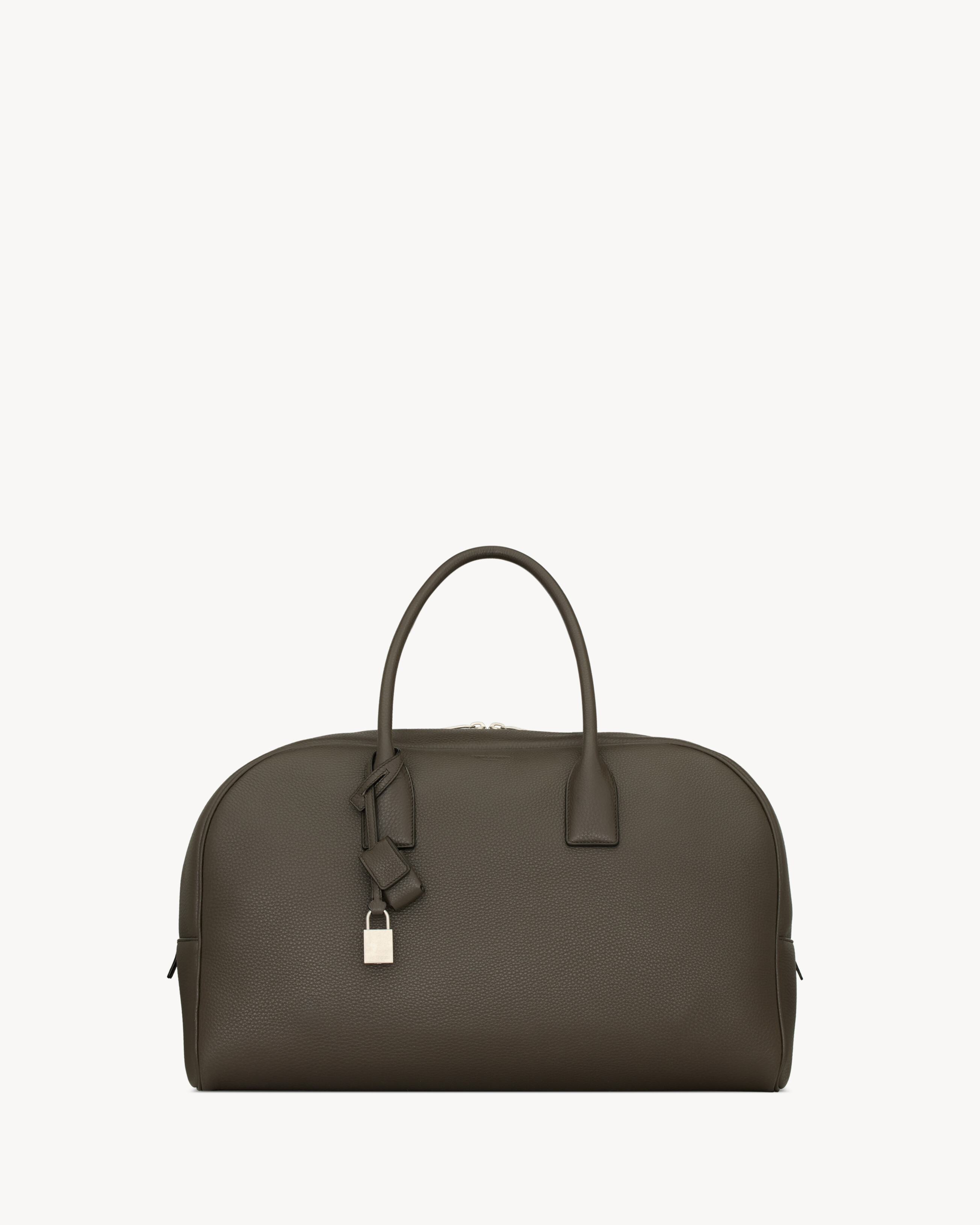 medium BOWLING duffle in grained leather with Strap
