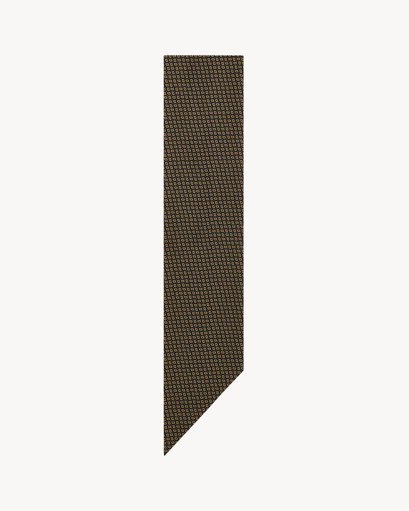lavallière scarf in micro paisley silk twill
