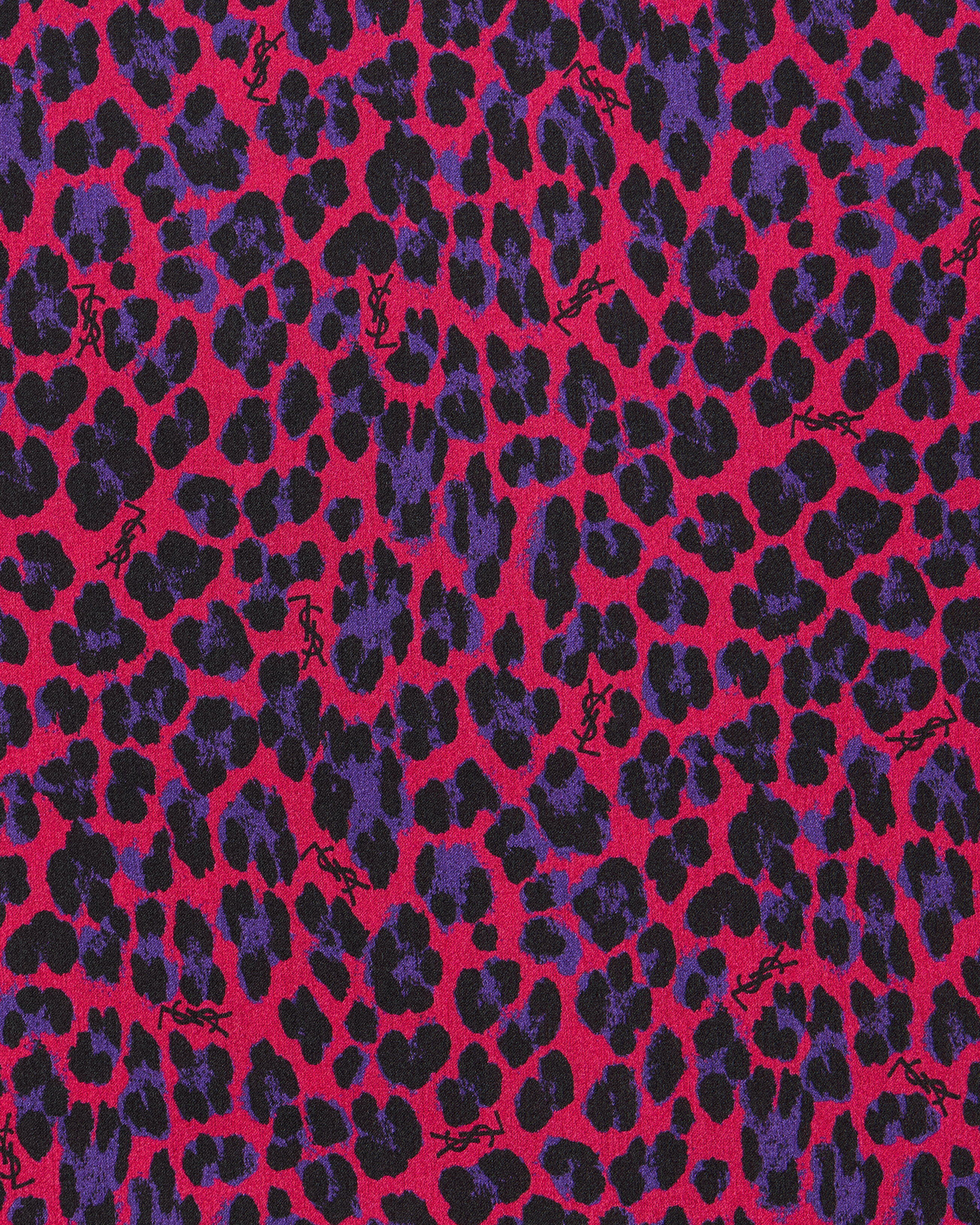 square scarf in leopard silk charmeuse