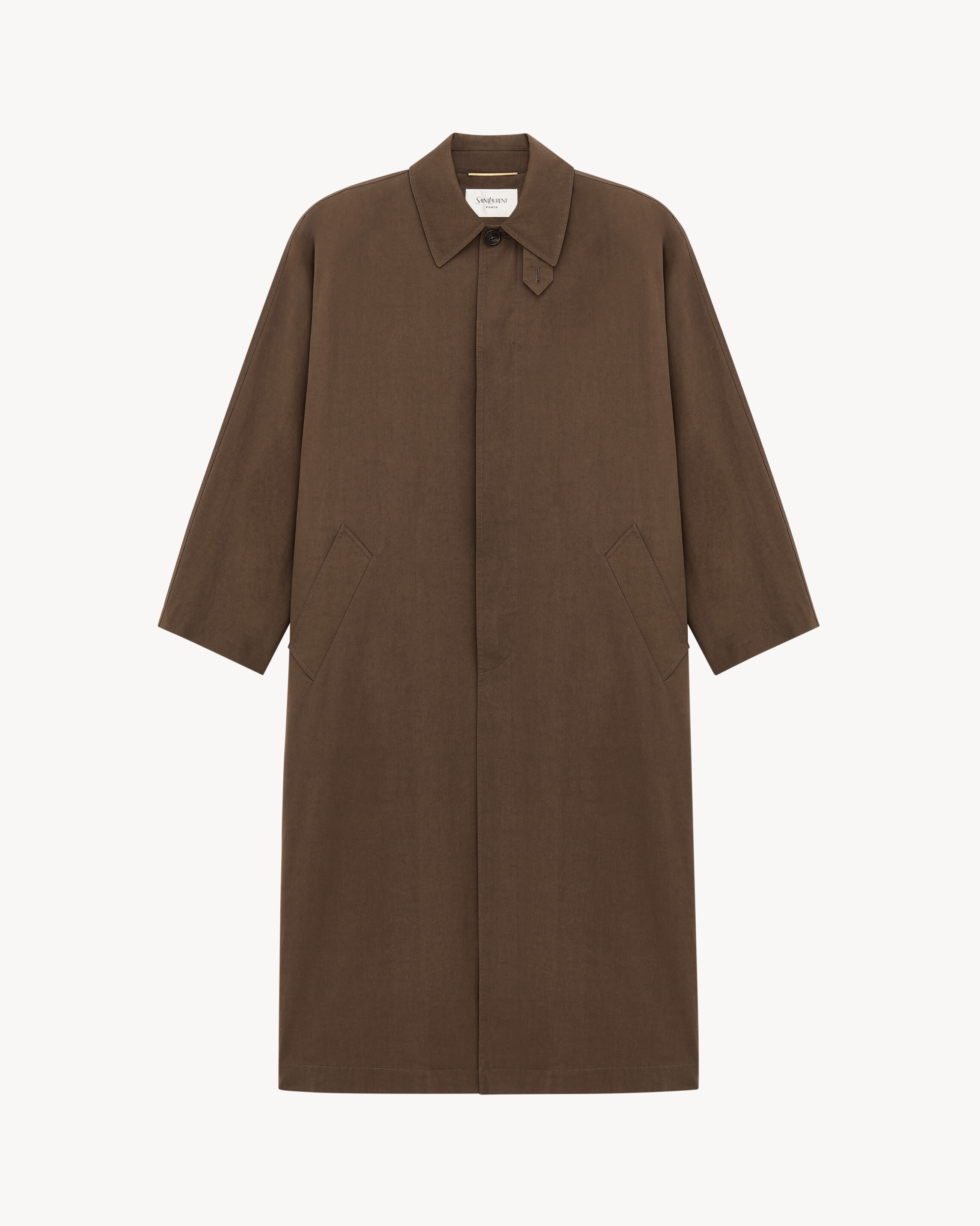 trench coat in water-repellent cotton
