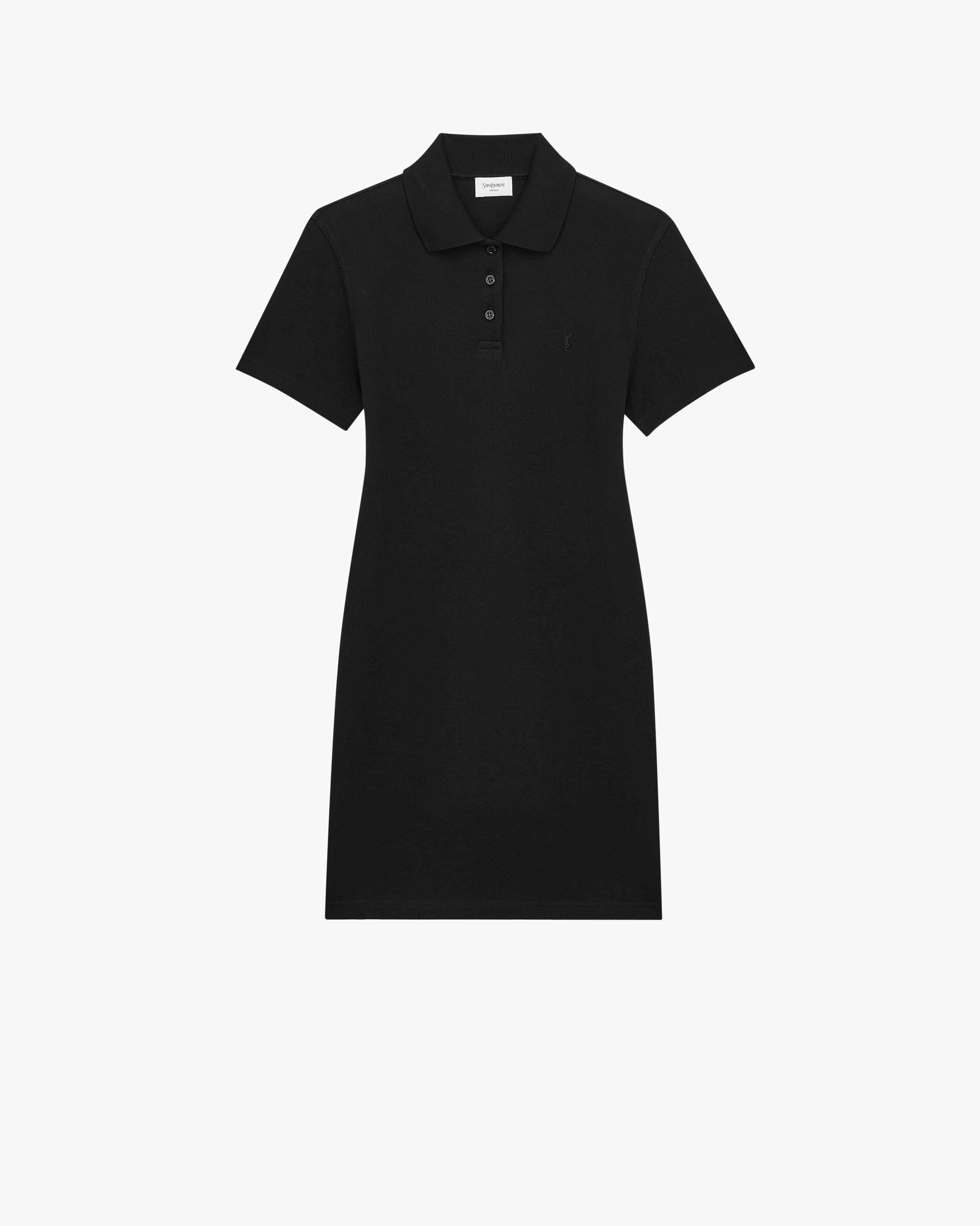 CASSANDRE oversize polo dress in cotton piqué