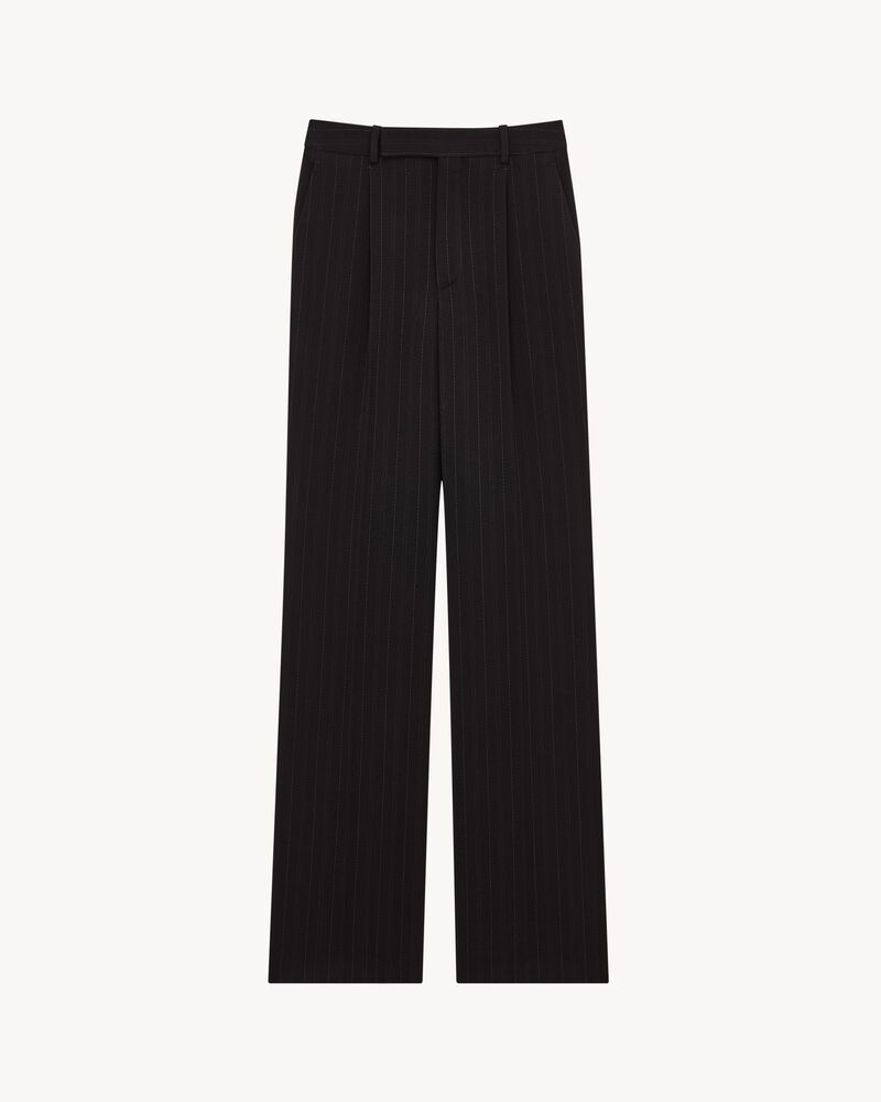 calça em lã risca de giz