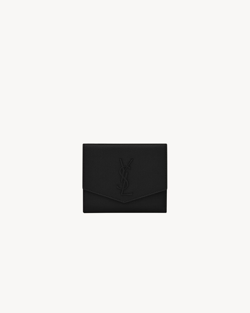 UPTOWN Compact wallet in grain de poudre leather