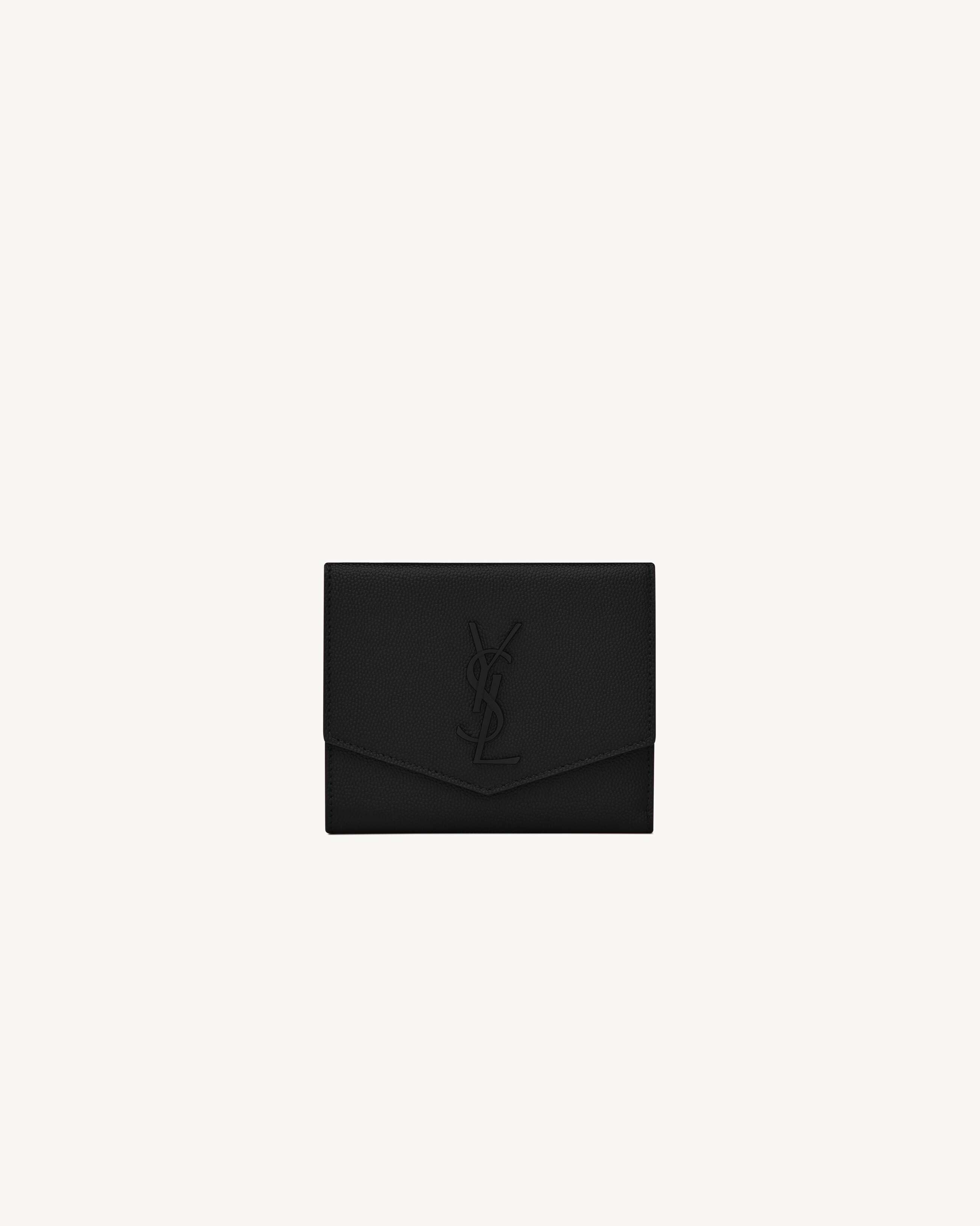 UPTOWN Compact wallet in grain de poudre leather