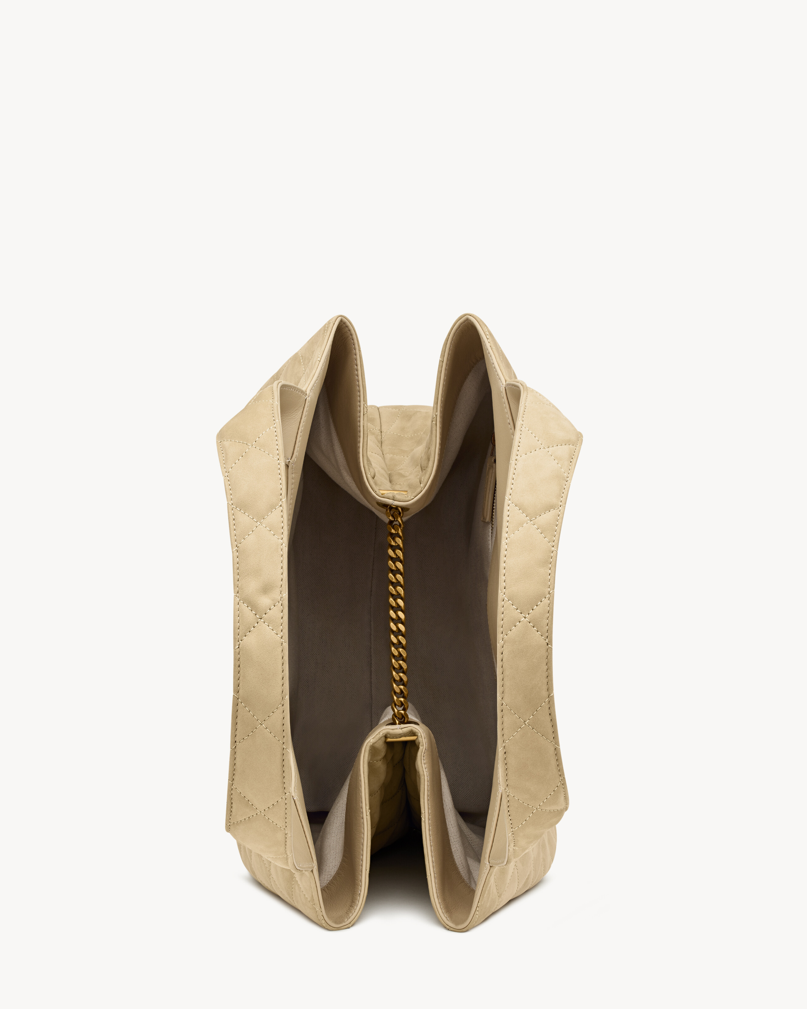 ICARE in quilted nubuck suede