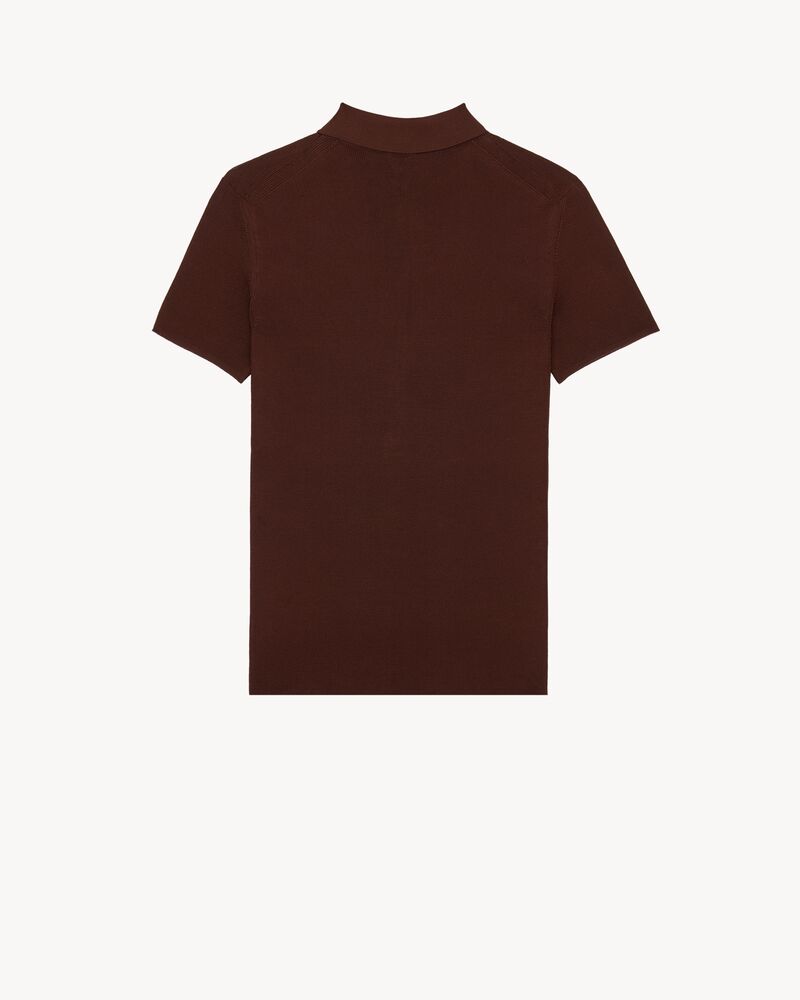 polo in seedstitch silk