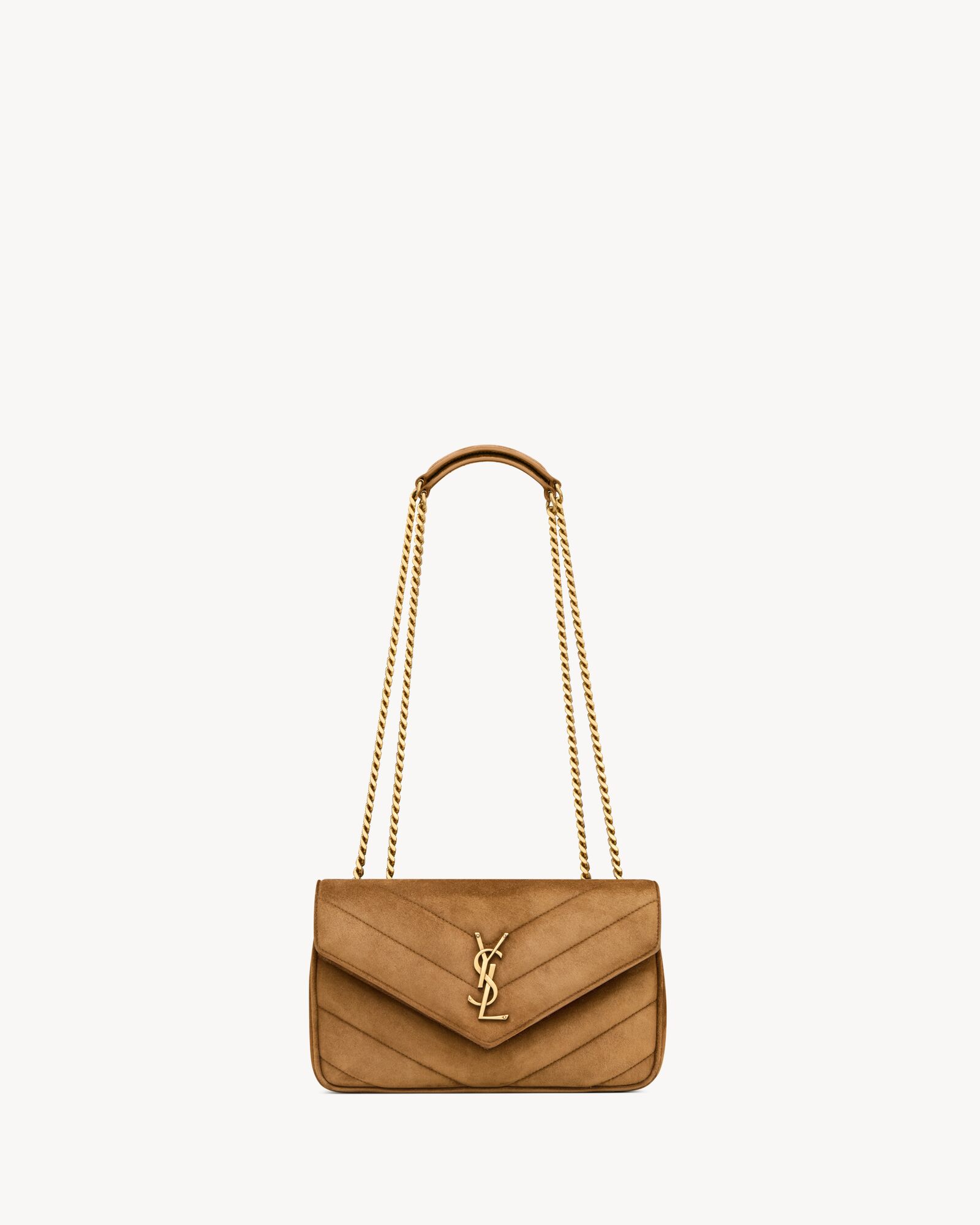 LOULOU small in MATELASSÉ suede — 871618AAEY62916