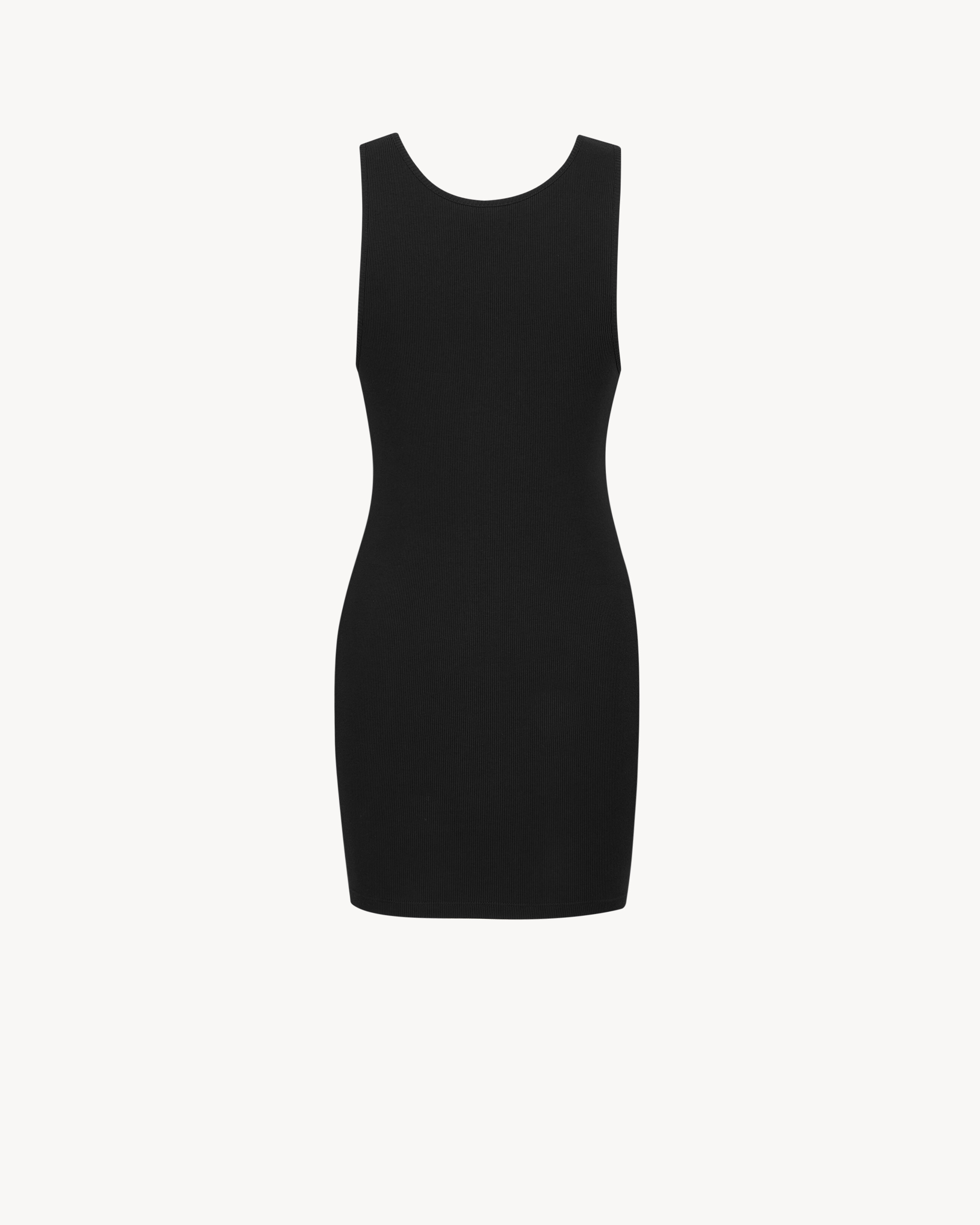 CASSANDRE tank dress in ribbed cotton jersey