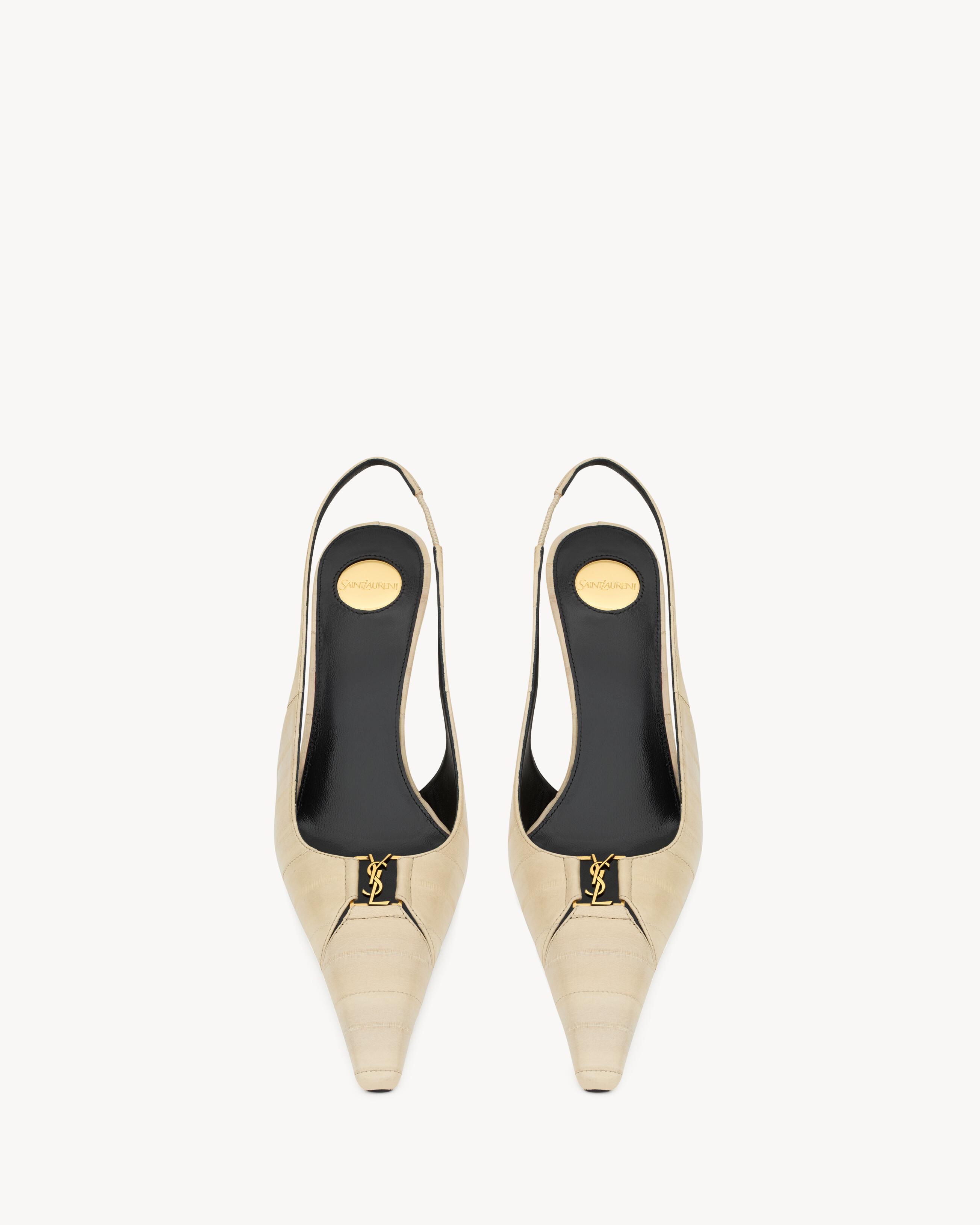 BABYLONE BRETEUIL slingback pumps in hagfish