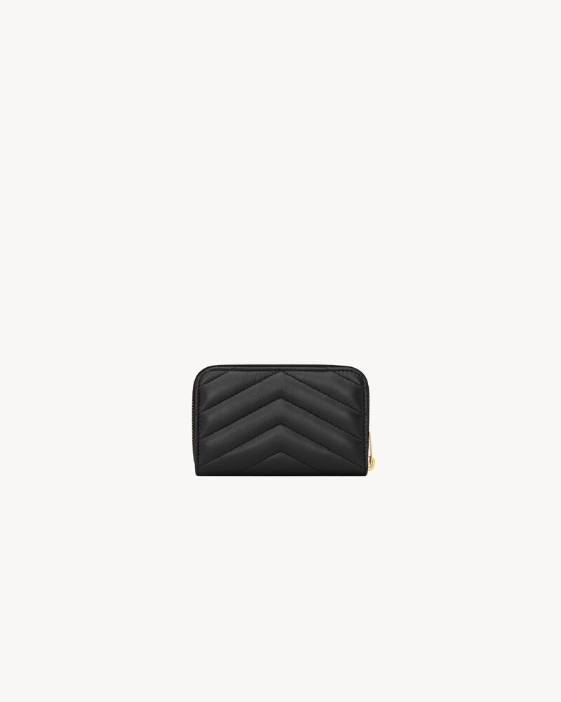 Cartera para tarjetas y monedas Cassandre Matelassé de piel de cordero