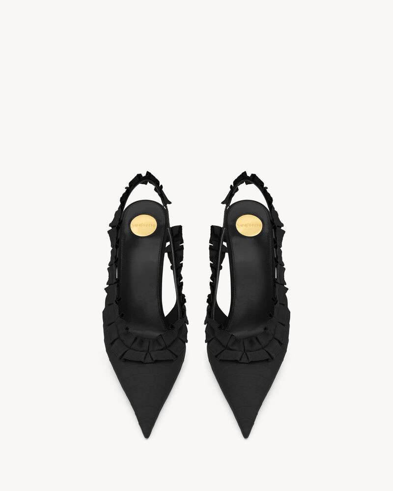 MADELEINE slingback pumps in silk taffeta