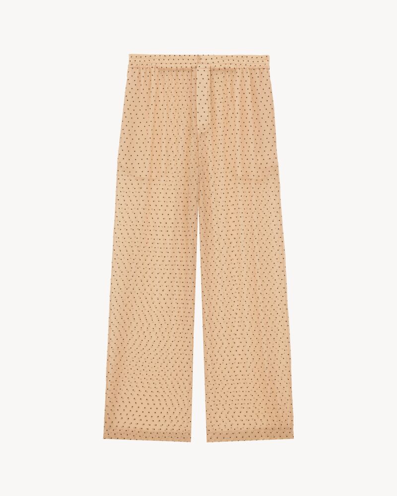 波点桑蚕丝雪纺睡衣套装