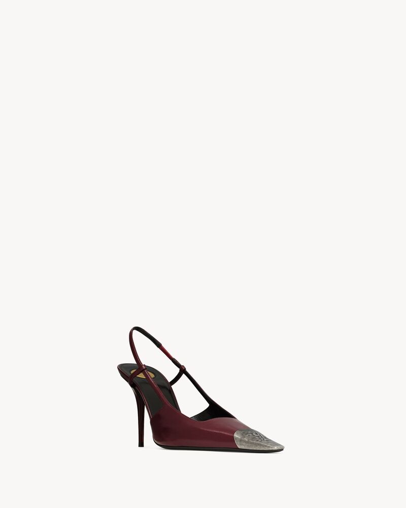 JEANNE slingback pumps in smooth leather