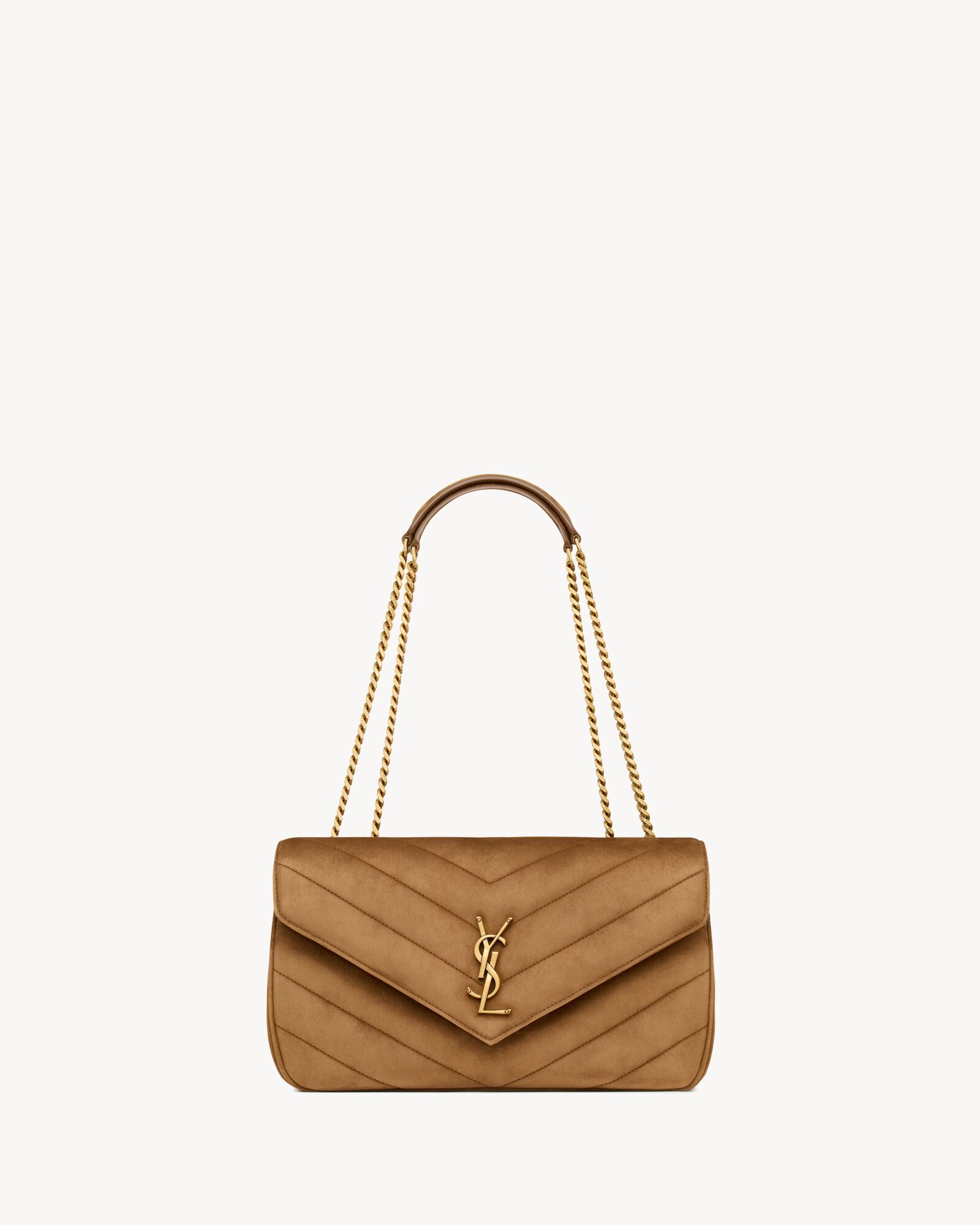 LOULOU medium in MATELASSÉ suede — 871619AAEY62916