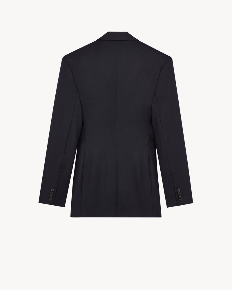 single-breasted jacket in brushed wool flannel