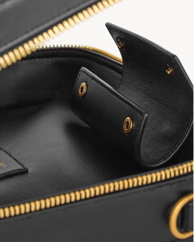 PORTABLE SPEAKER BAG IN LEATHER in Black | Saint Laurent | YSL EN
