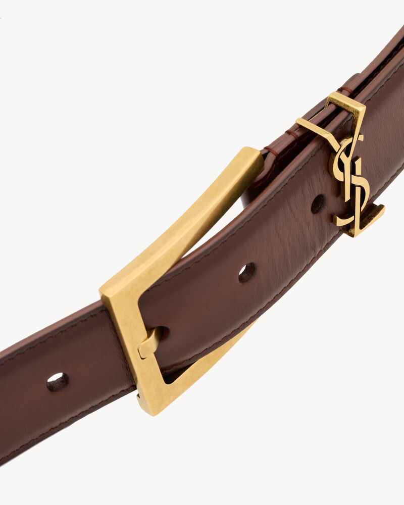 CASSANDRE ceinture en cuir lisse