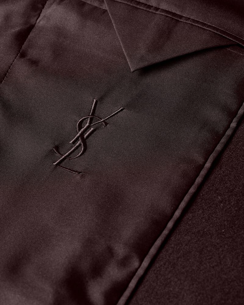 single-breasted jacket in brushed wool flannel