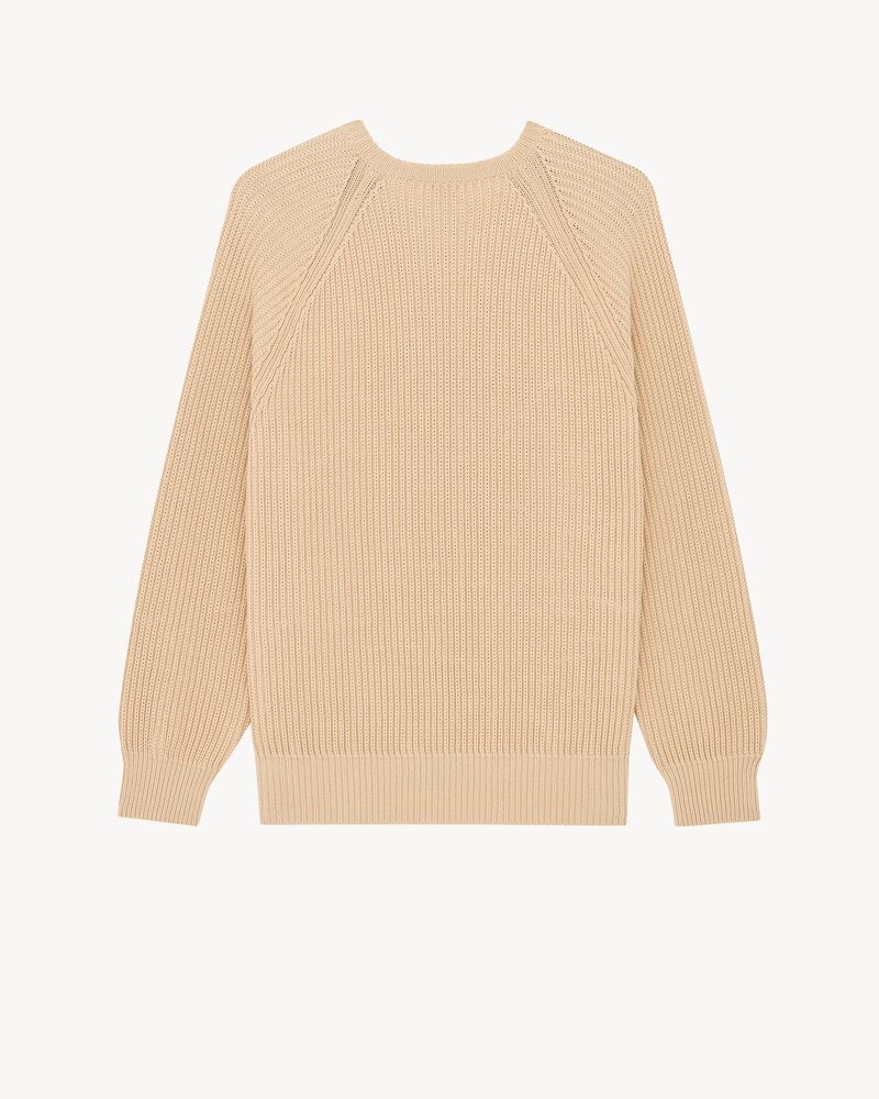 sweater in ribbed cotton knit
