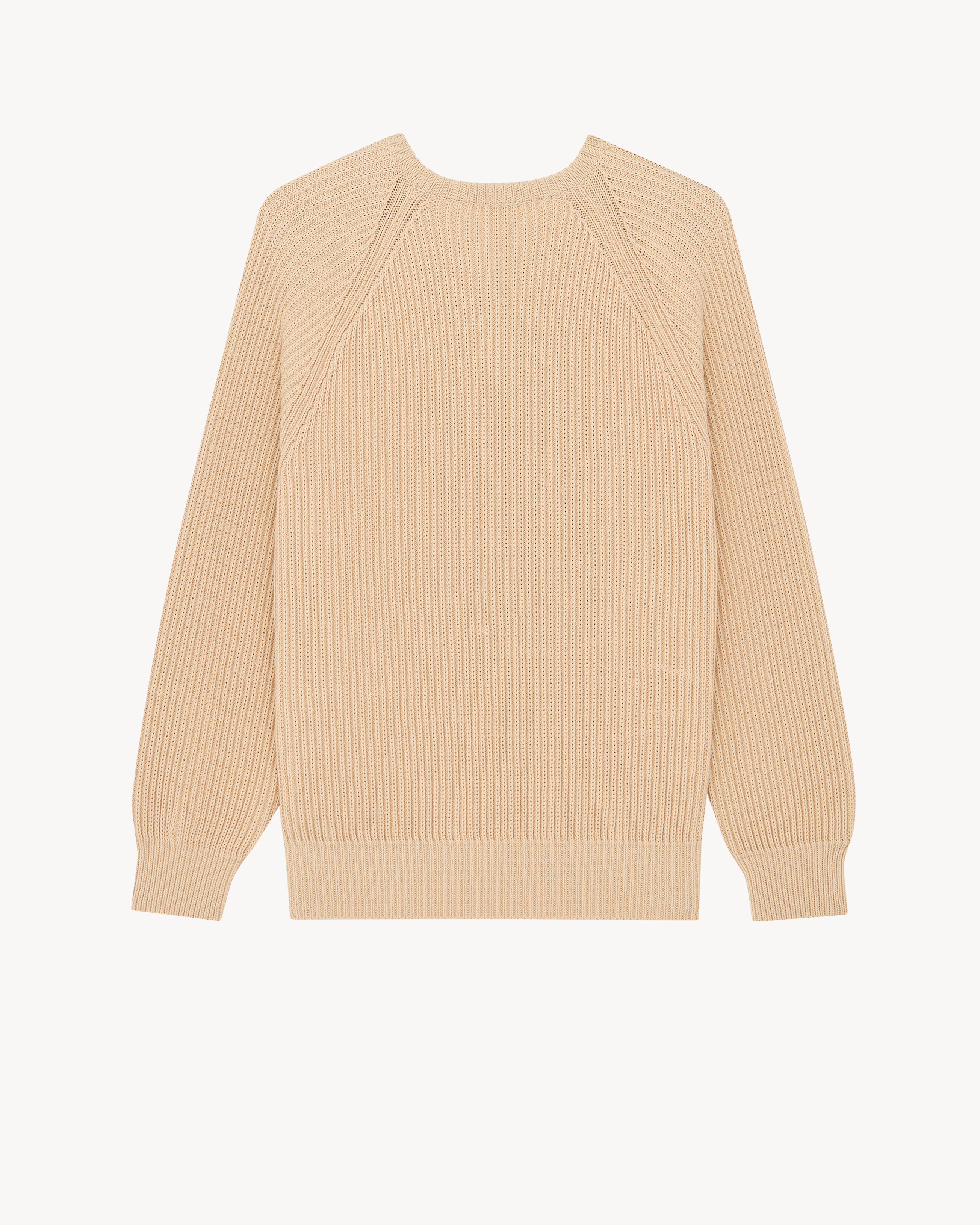 sweater in ribbed cotton knit