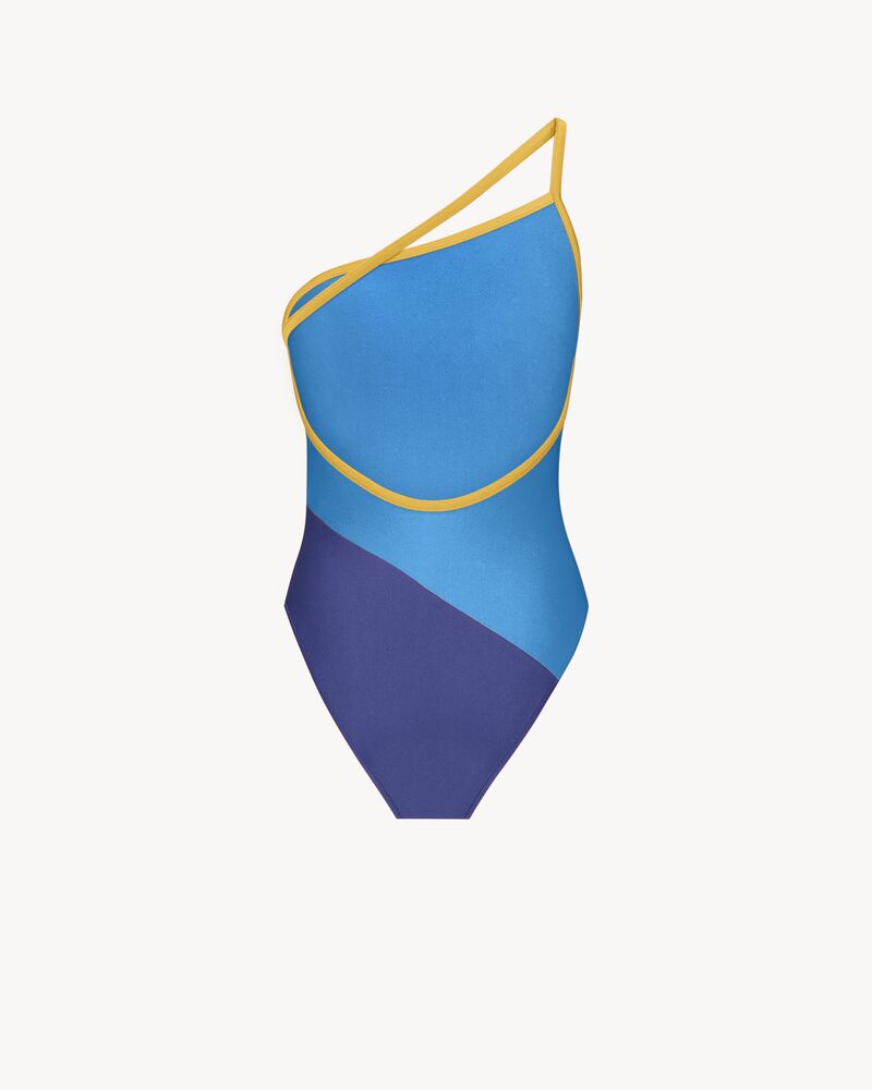 one-shoulder bodysuit in knit