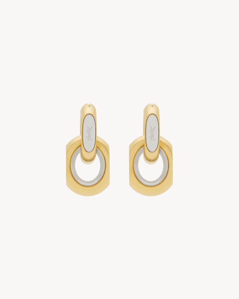 CASSANDRE duo link earrings in metal