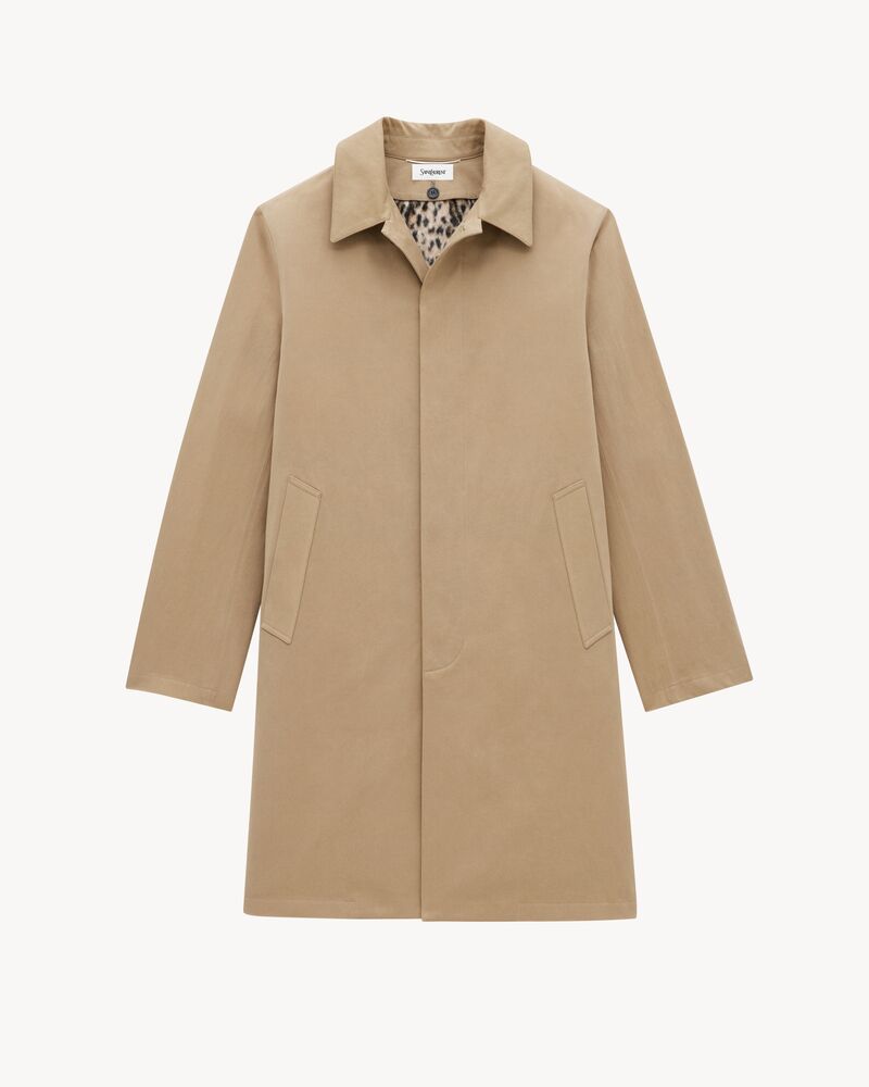 Coat in cotton gabardine