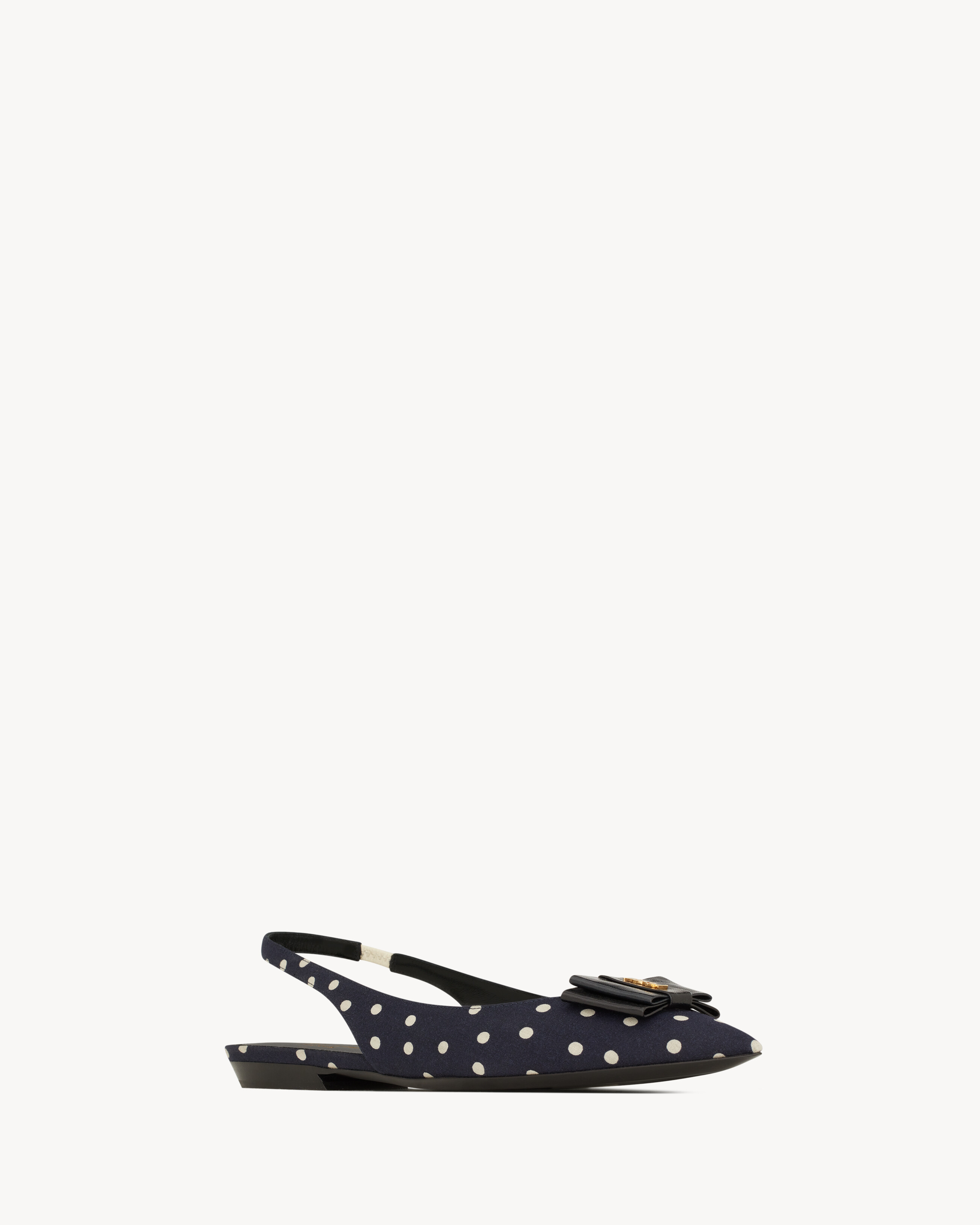 ANAÏS slingback flats canvas and smooth leather