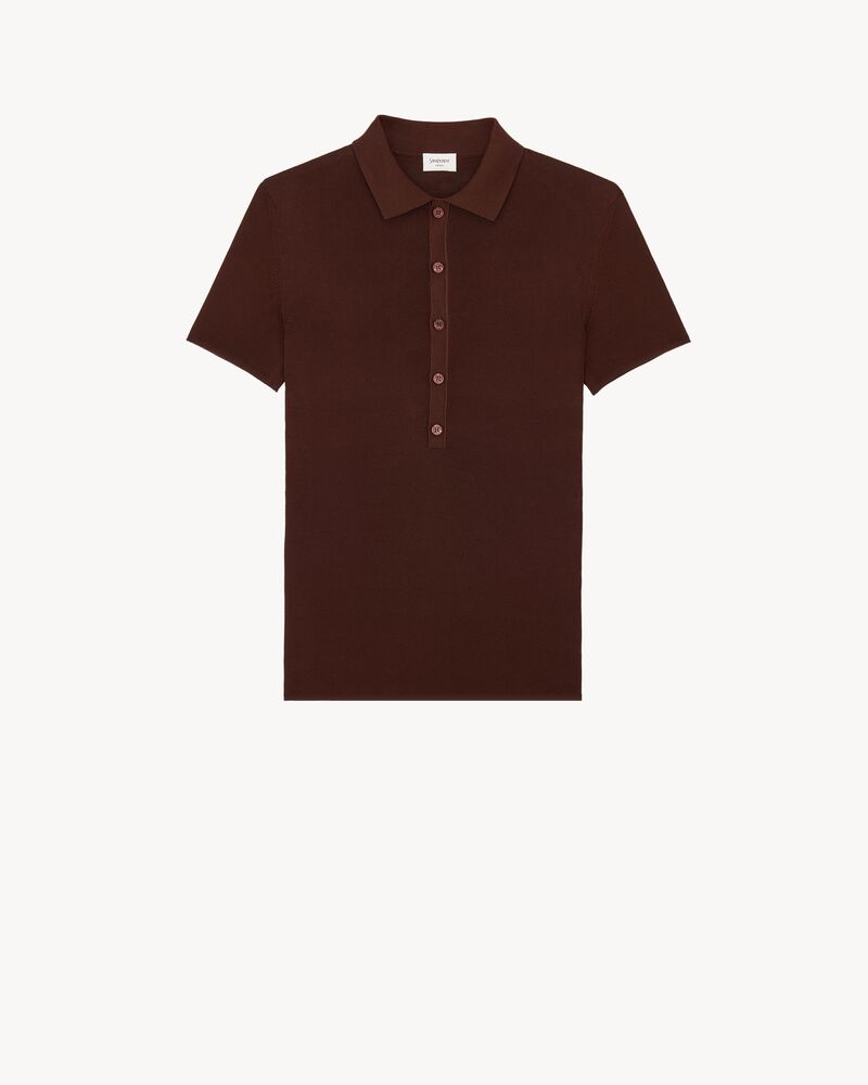 polo in seedstitch silk