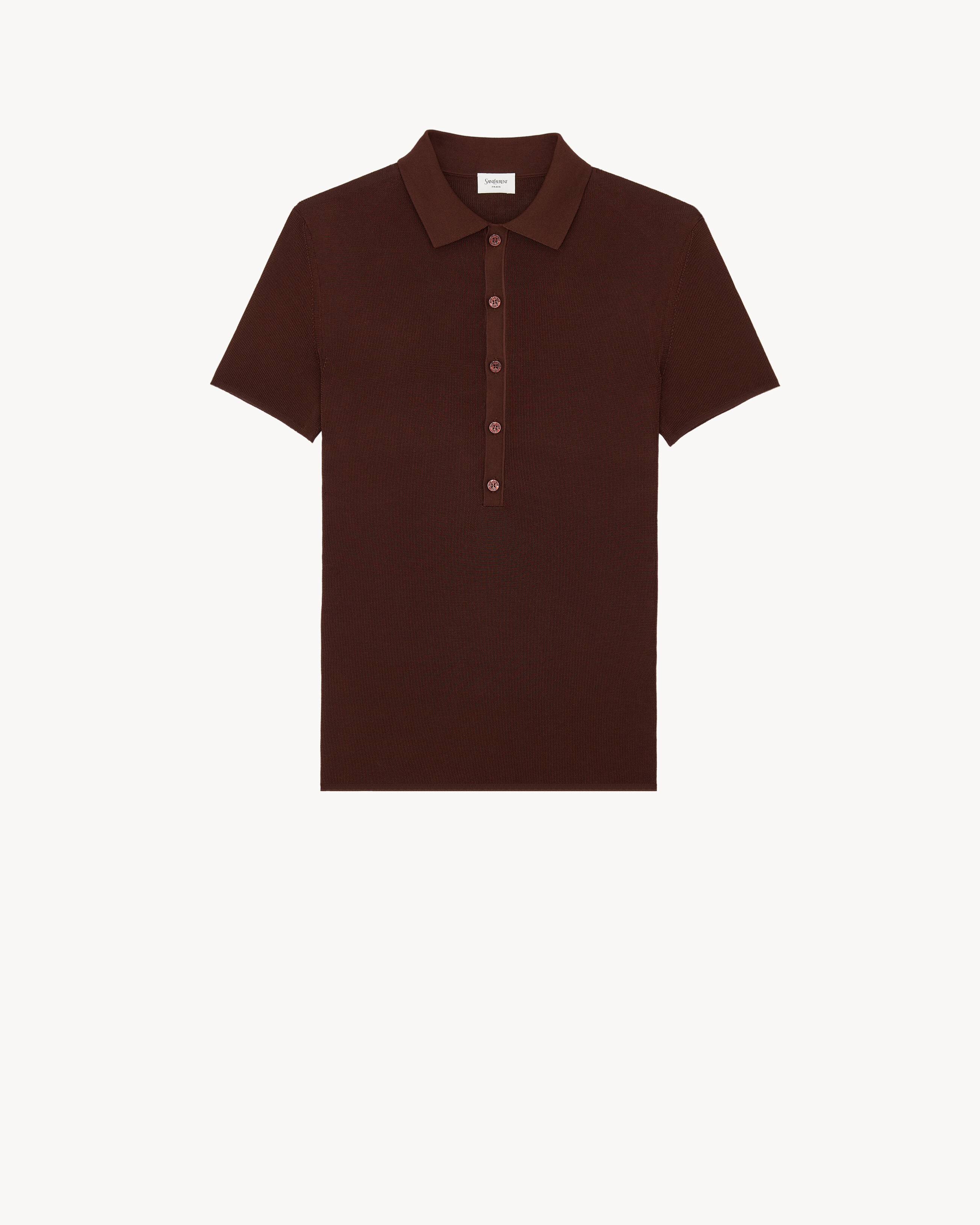 polo in seedstitch silk