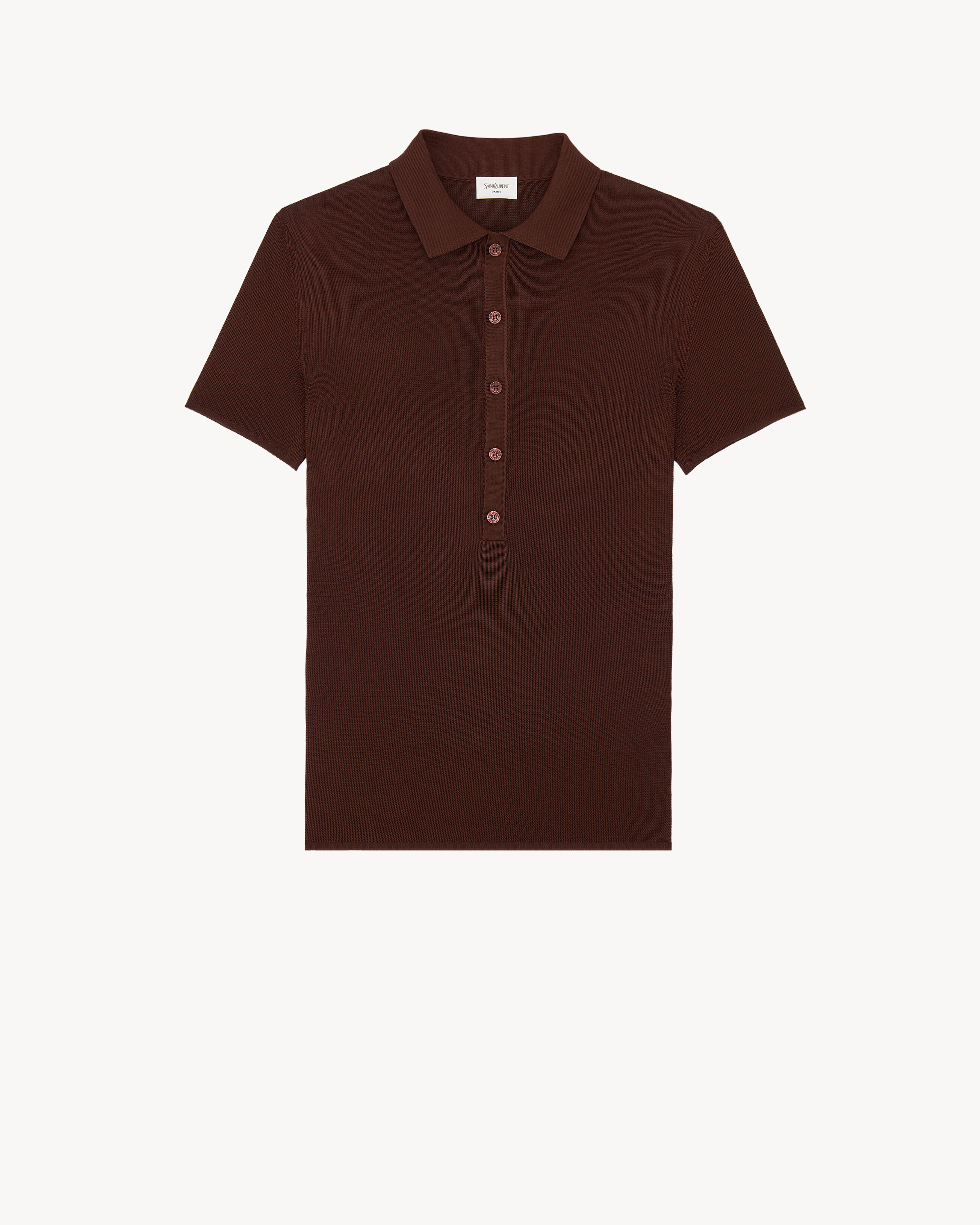 polo in seedstitch silk