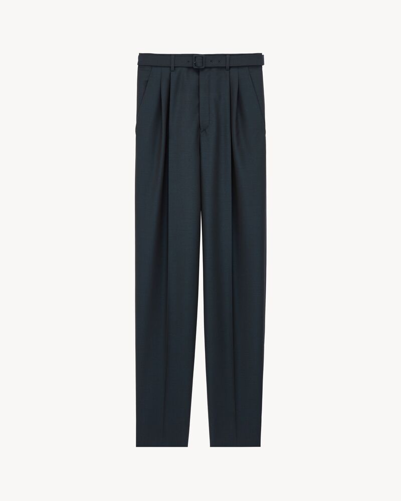 slim-fit pants in wool and mohair
