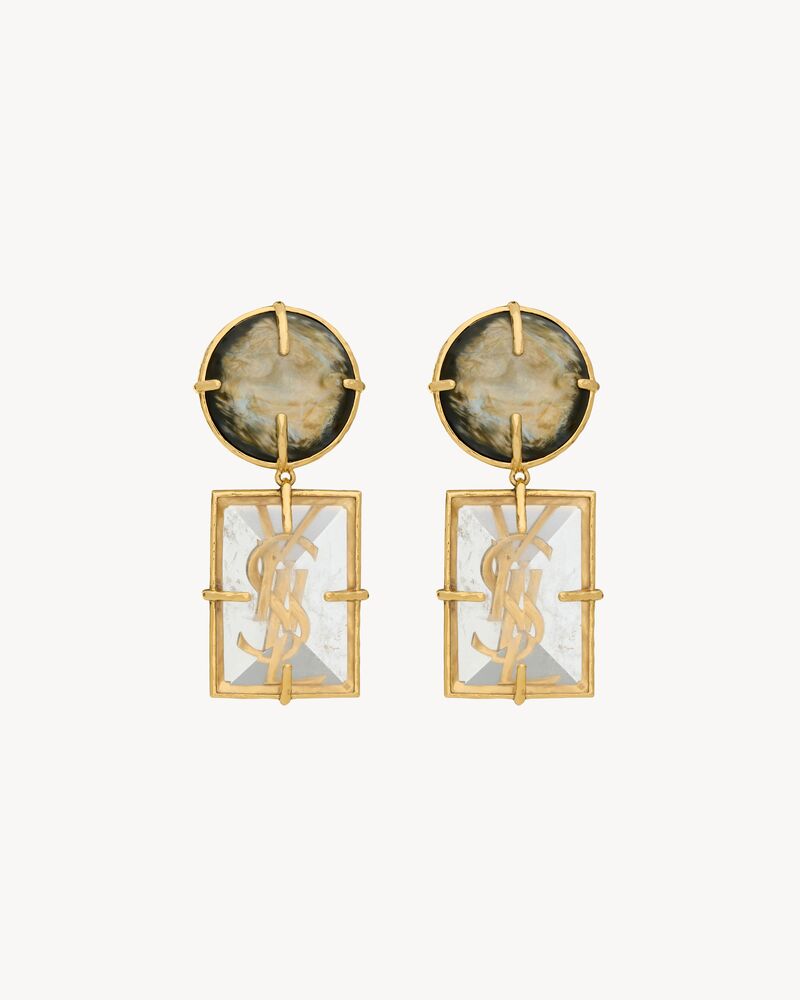 CASSANDRE pendant earrings in crystal rock