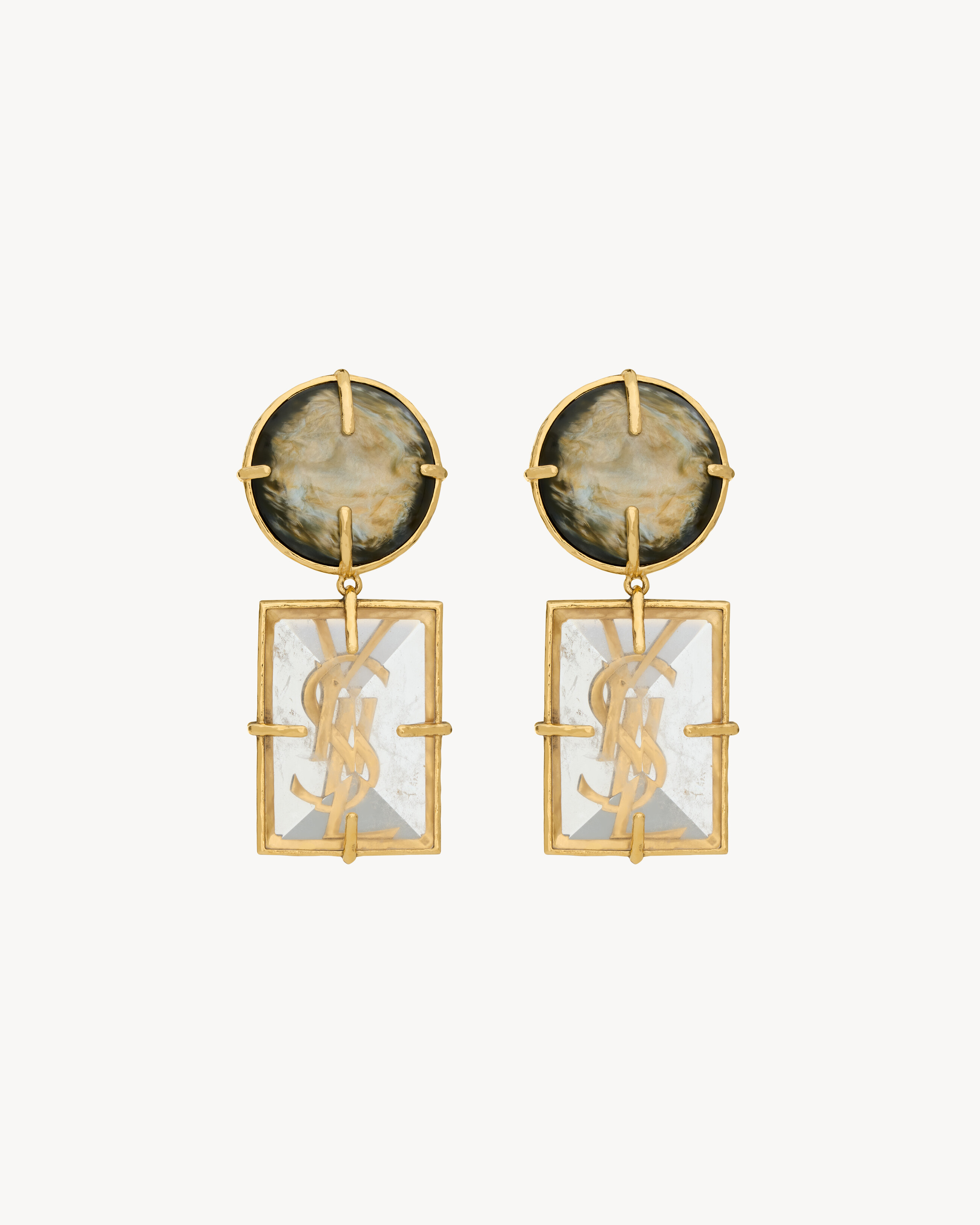 CASSANDRE pendant earrings in crystal rock