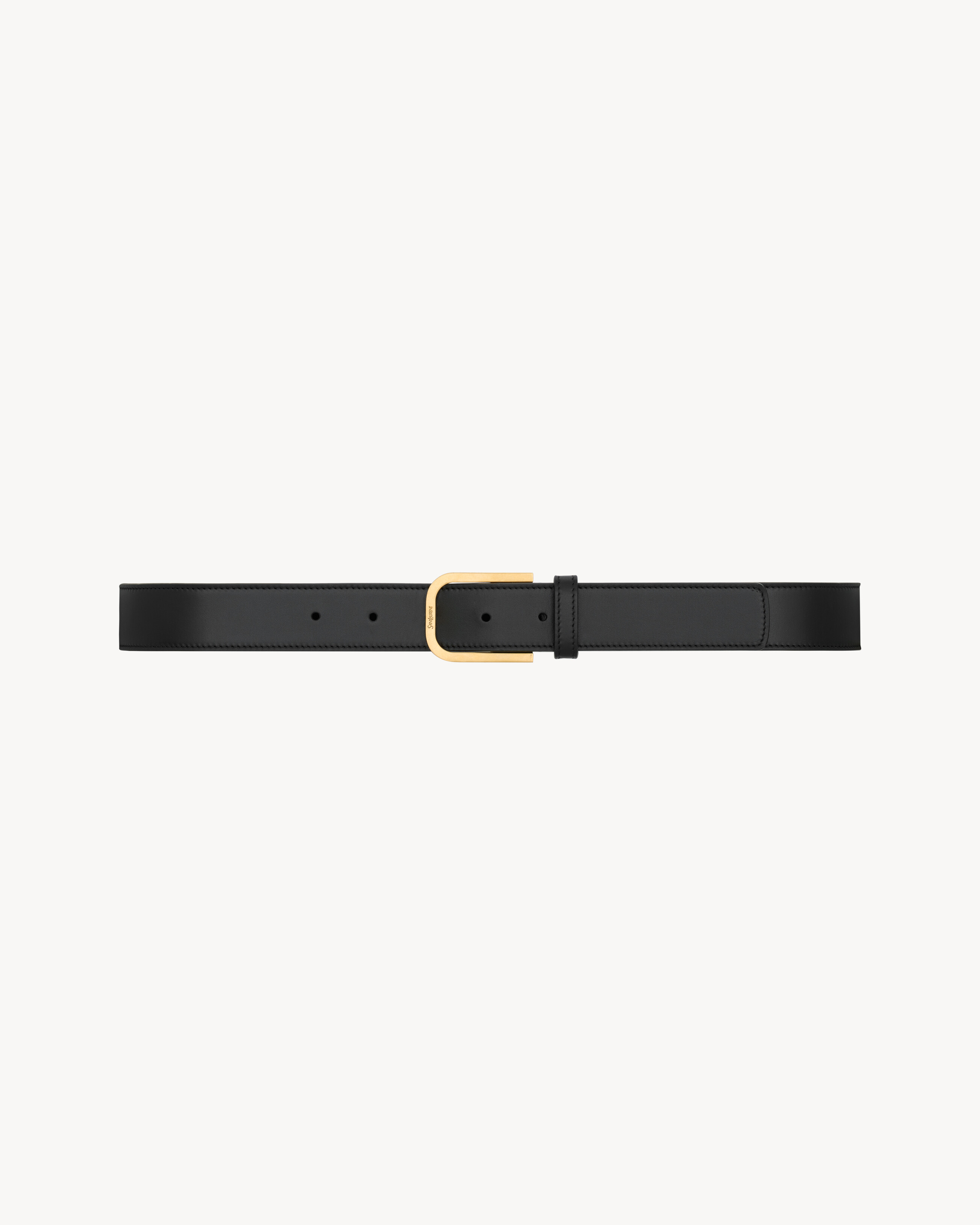 minimal belt in smooth leather