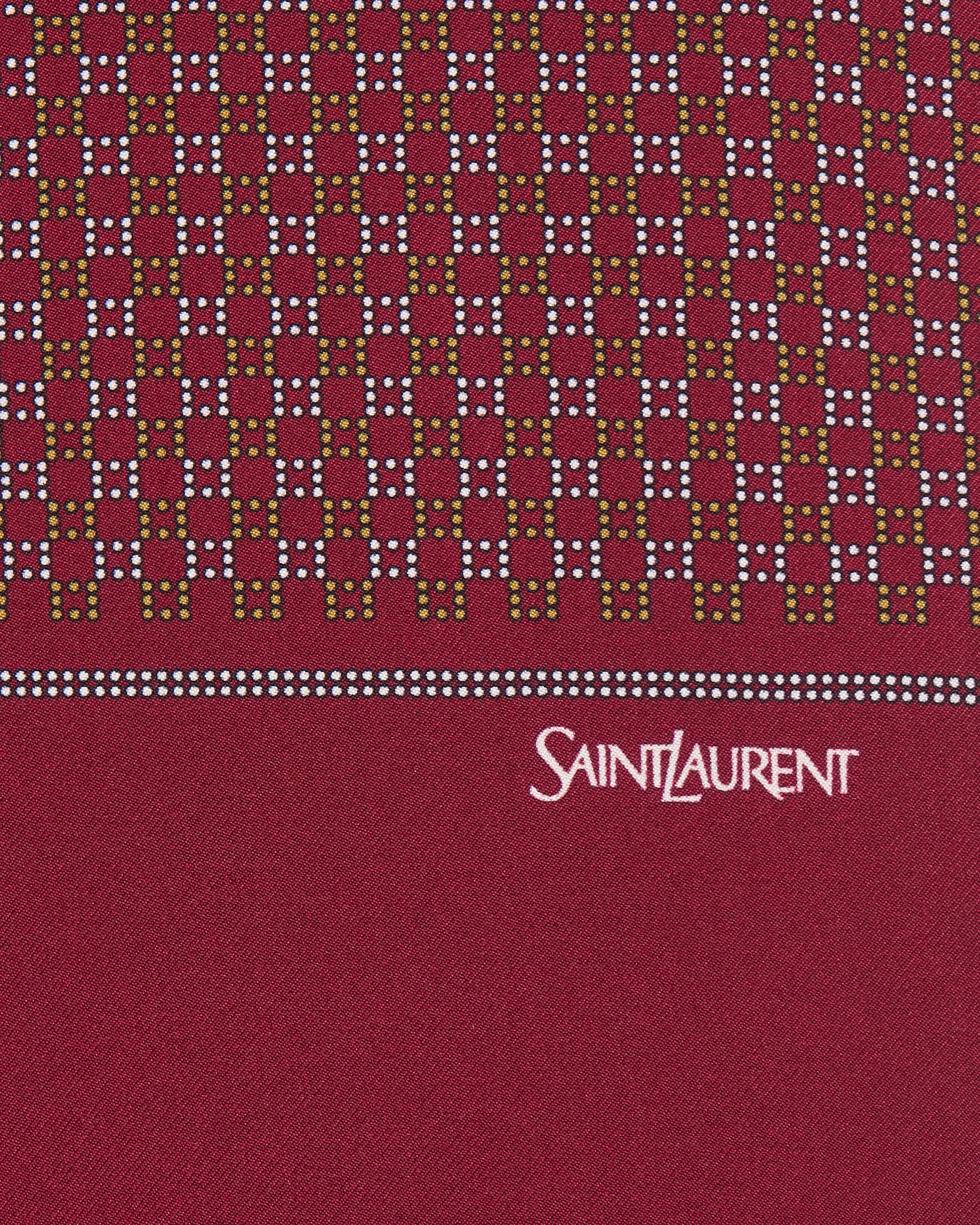 evening scarf in dotted square silk twill