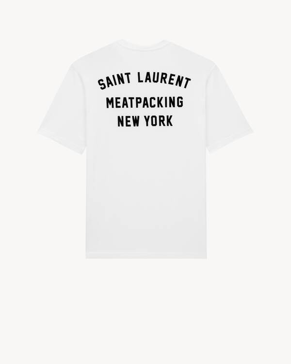 SAINT LAURENT NEW YORK T-SHIRT in White | Saint Laurent | YSL US