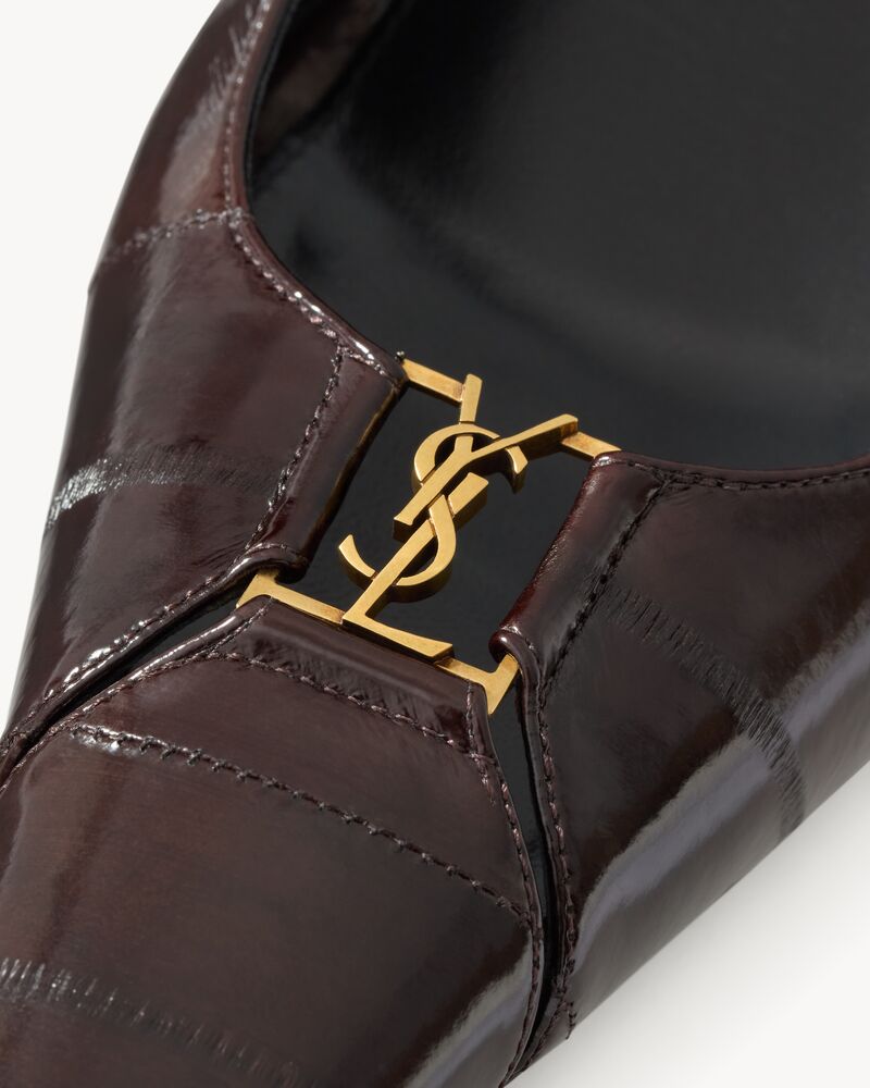 Zapatos de salón slingback Babylone Breteuil de piel de hagfish
